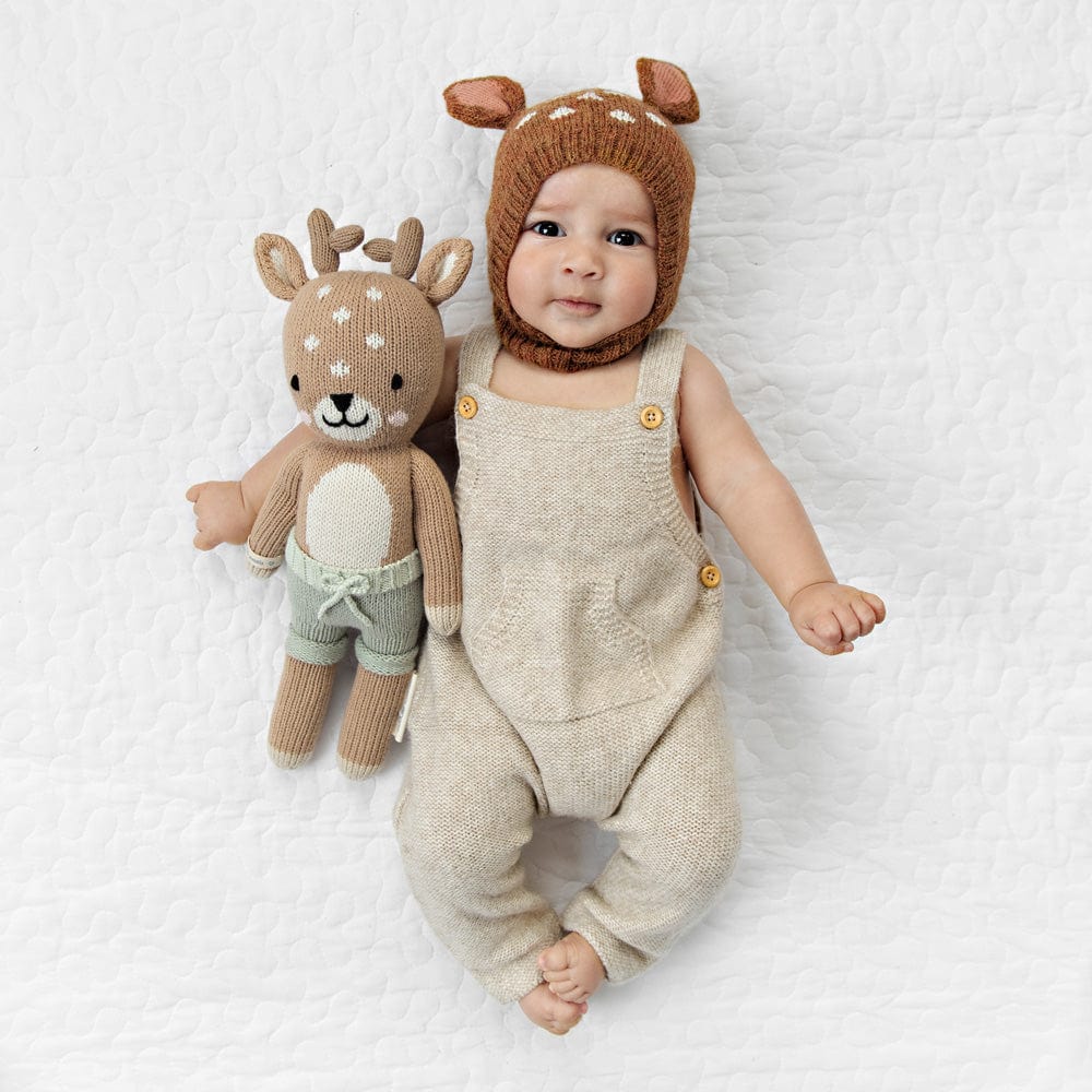 Cuddle+Kind Elliott the Fawn Plush Toy - Soft Stuffed Animal for Kids & Babies | Perfect for Nursery Decor, Cuddling, and Gift Giving