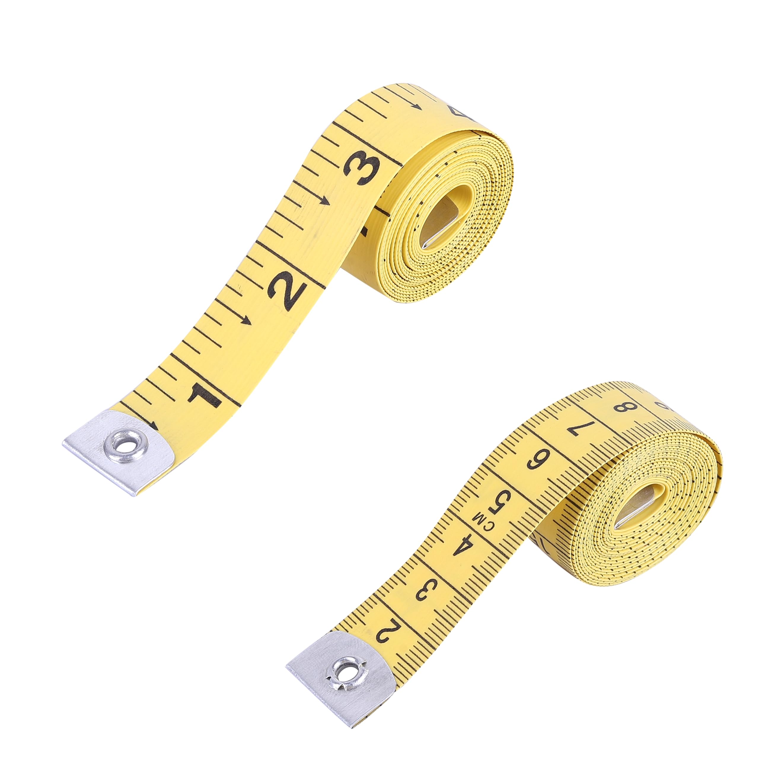 Premium 60-Inch/150cm Fiberglass Measuring Tape - Flexible & Durable Body Measurement Tape for Sewing, Tailoring & DIY Projects - Double-Sided Ruler with 13mm Width (Yellow, Pack of 3) | Perfect for Home Improvement, Crafting & Professional Use