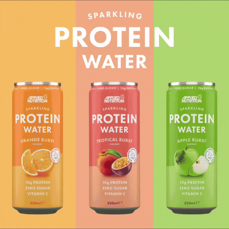 Applied Nutrition Sparkling Protein Water - 12 Pack (330ml Each) | Low-Calorie Hydration with 15g Protein | Perfect for Post-Workout Recovery & On-The-Go Nutrition
