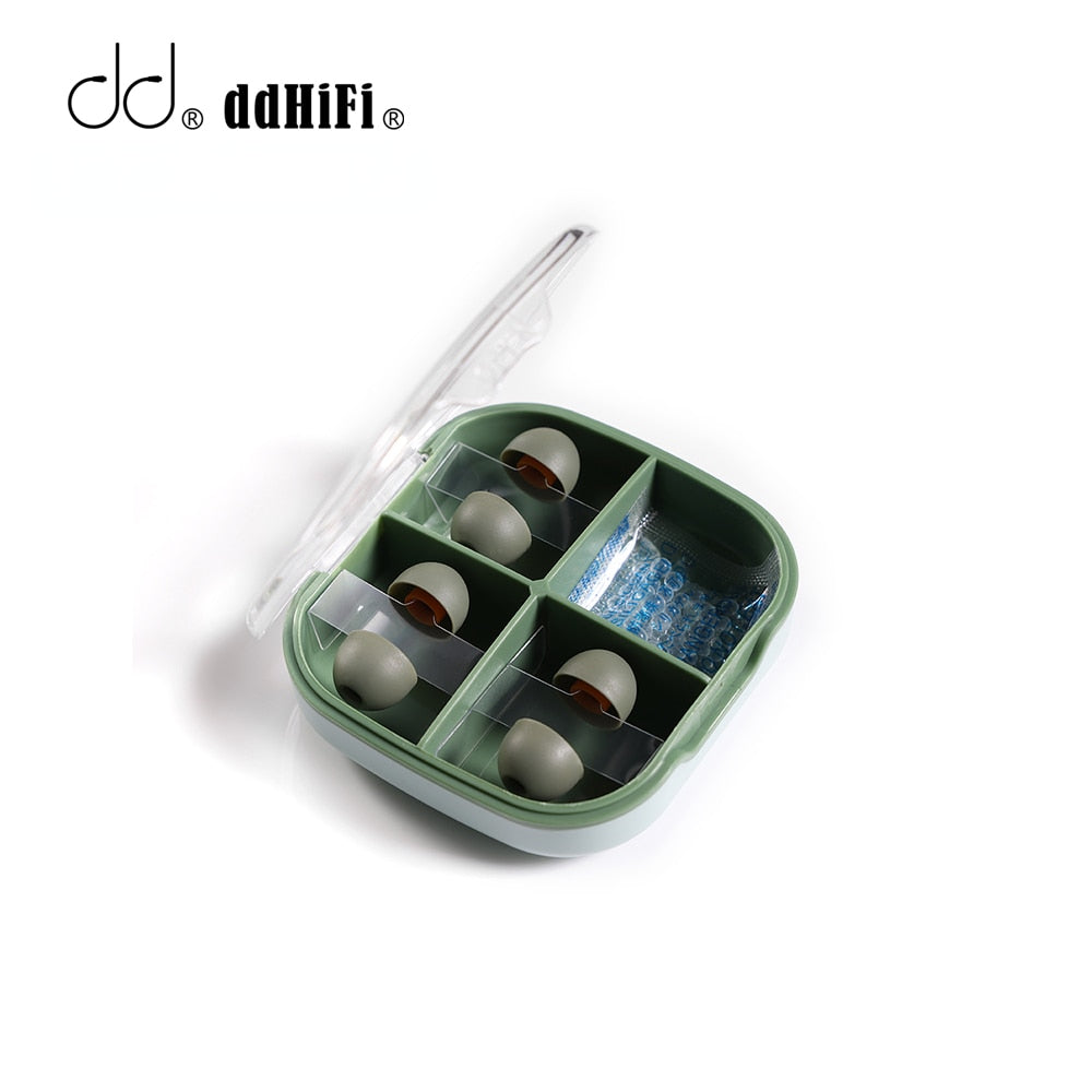 DD ddHiFi ST35 Comfortable Medical Grade Silicone Eartips with Storage Box - Perfect for Audiophiles, Musicians & Noise Isolation (3 Pairs) - Ideal for Workouts, Commuting & Studio Monitoring