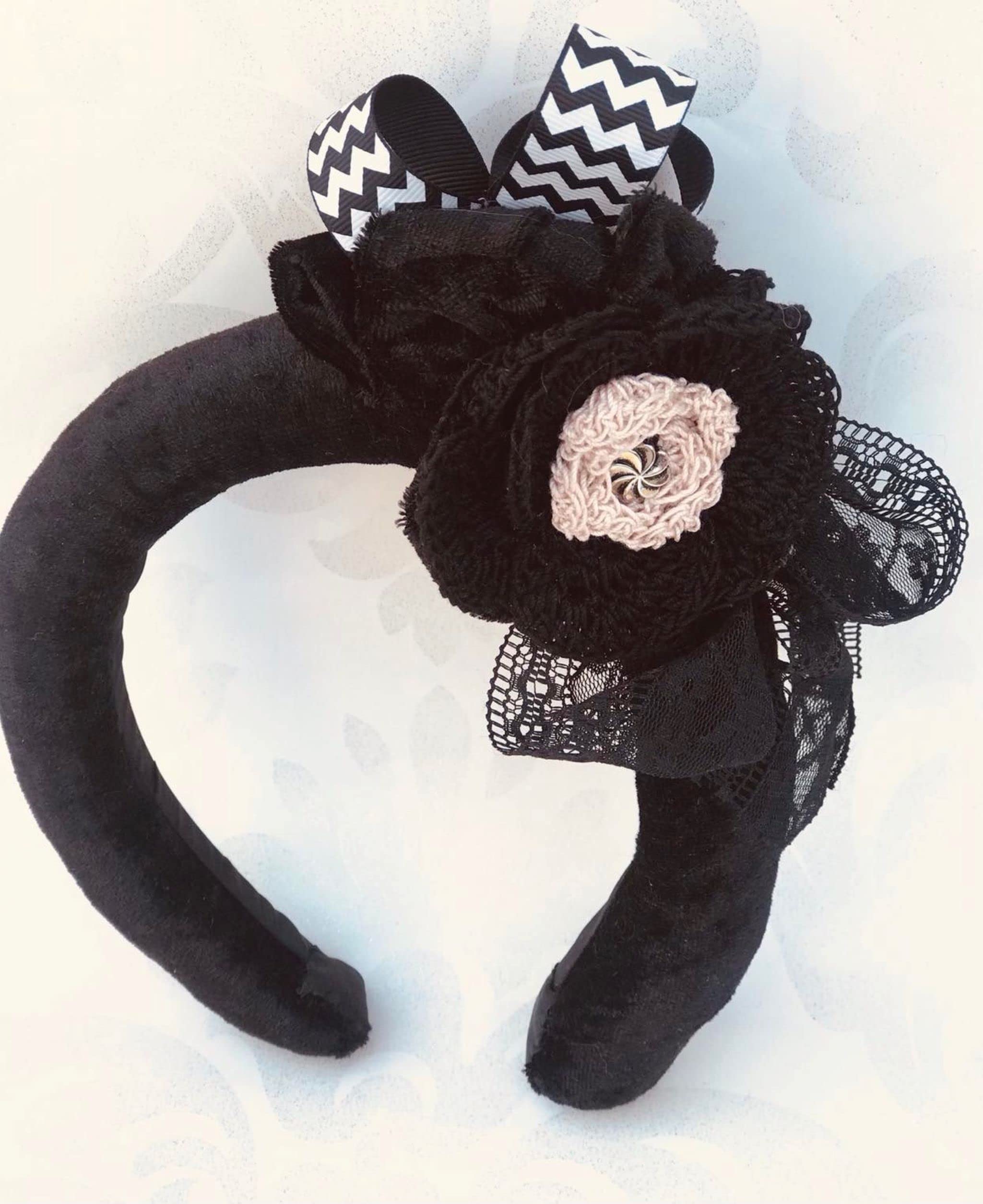 Elegant Black Velvet Fascinator Headband & Headpiece for Women - Perfect for Weddings, Parties, and Special Occasions