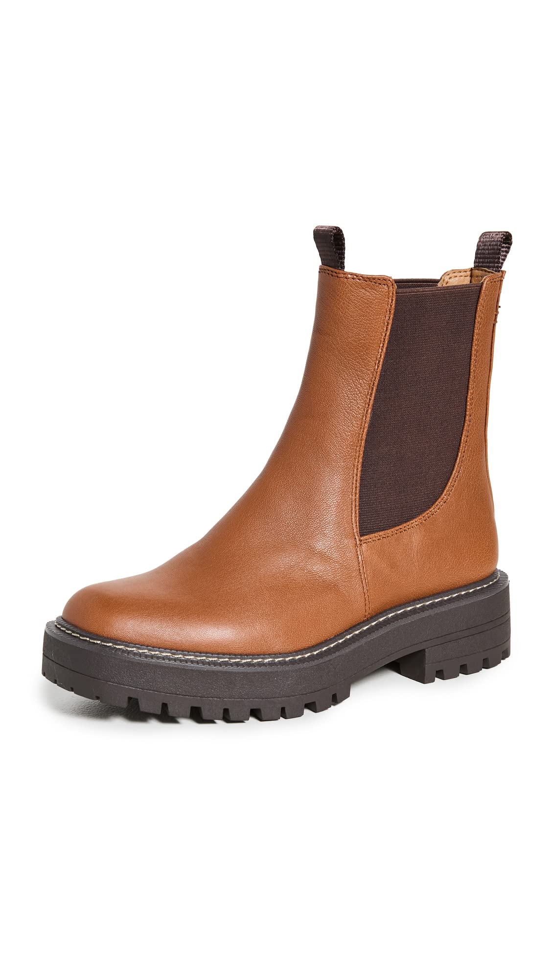 Sam Edelman Women's Laguna Boots - Waterproof Leather Ankle Boots for Women, Comfortable Slip-On Winter Boots with Cushioned Insole - Perfect for Casual Outfits, Office Wear & Outdoor Activities