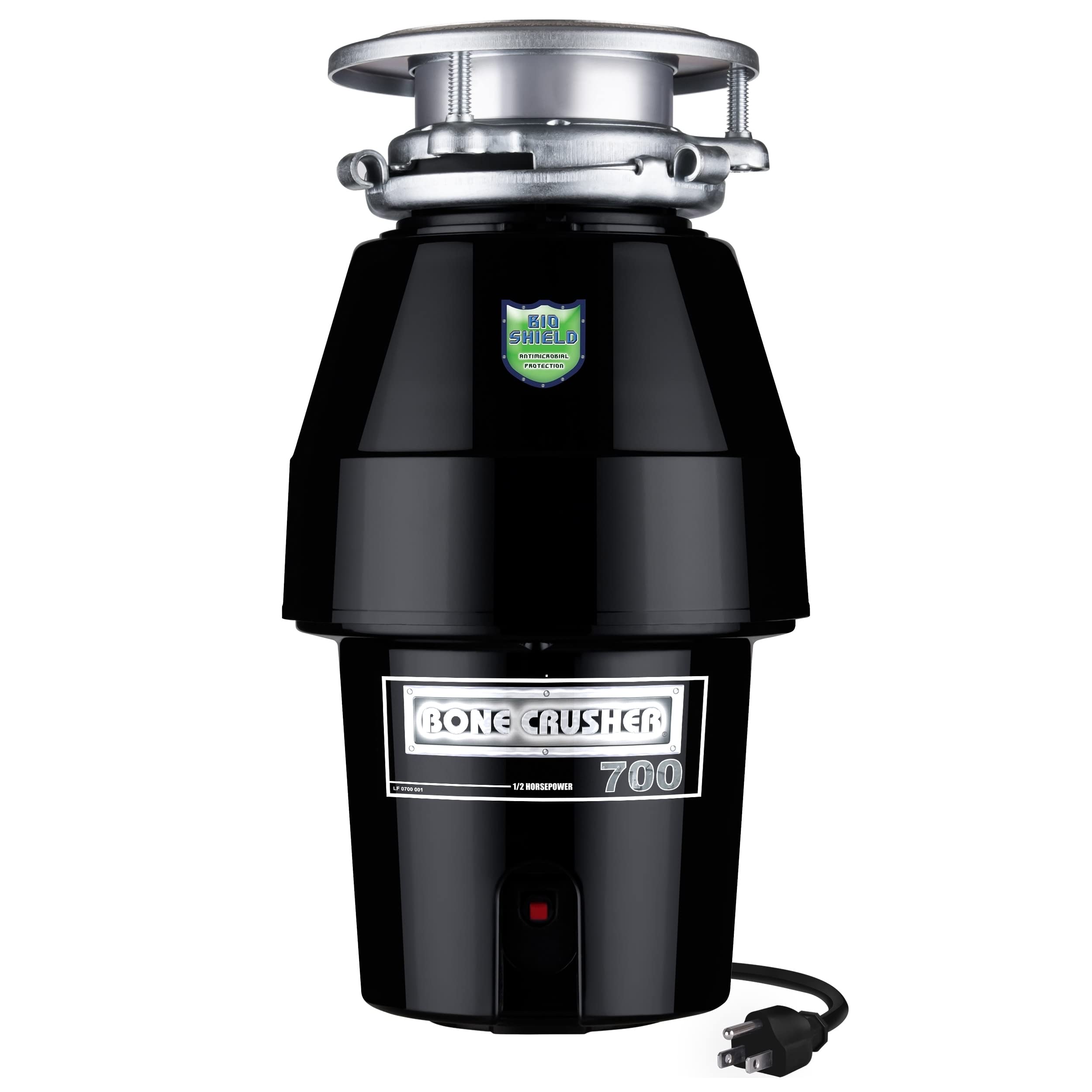 1/2 HP Mid Duty Garbage Disposal with 3-Bolt Mount - Black Kitchen Sink Waste Disposer for Home & Restaurant Use