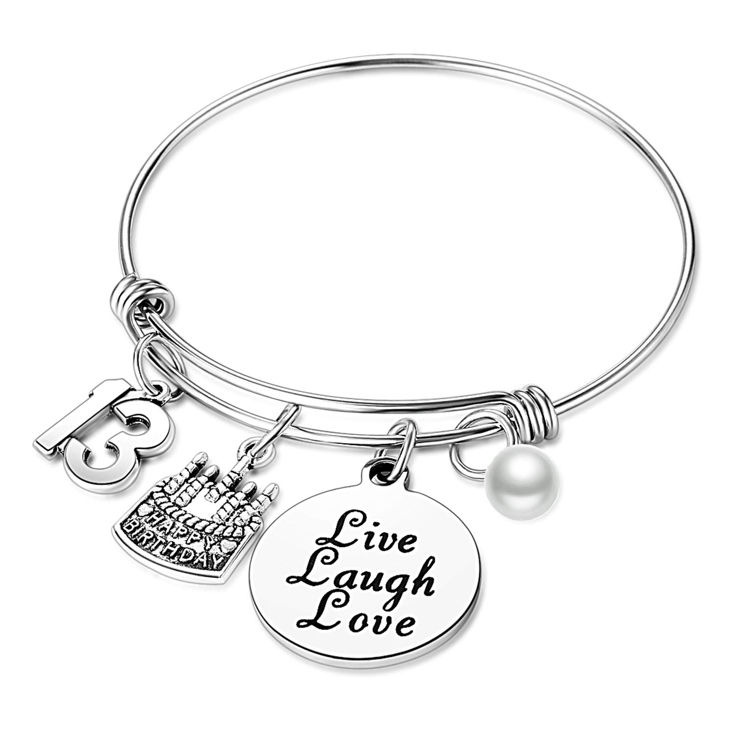 Expandable Birthday Bracelet for Women - Elegant Charm Bangle Jewelry Gift for Her | Perfect for Birthdays, Anniversaries & Special Occasions
