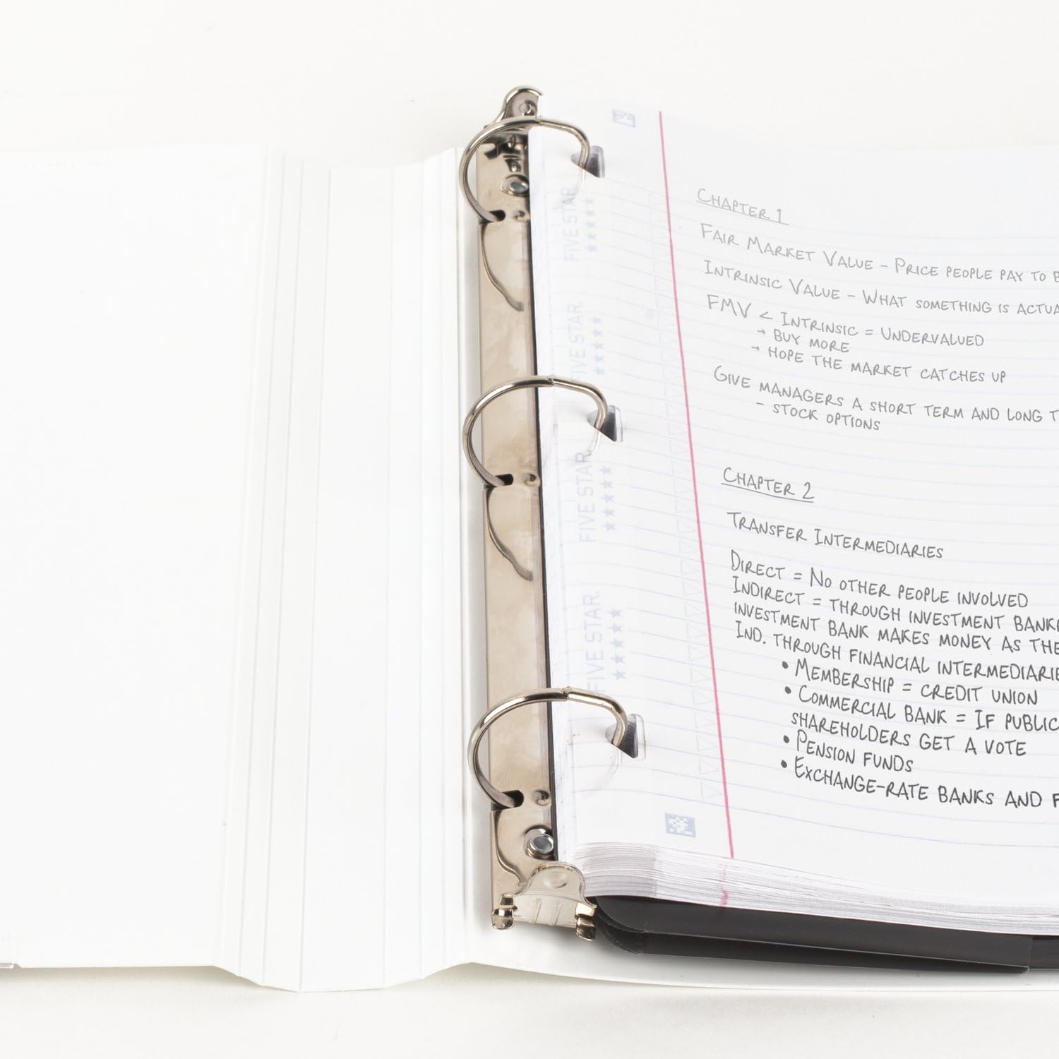 Five Star 3 Ring Binder, 1 Inch D-Ring Binder with Clear View Cover - Customizable White Poly Binder with Study App (261440A-ECM) - Perfect for School, Office & Organization