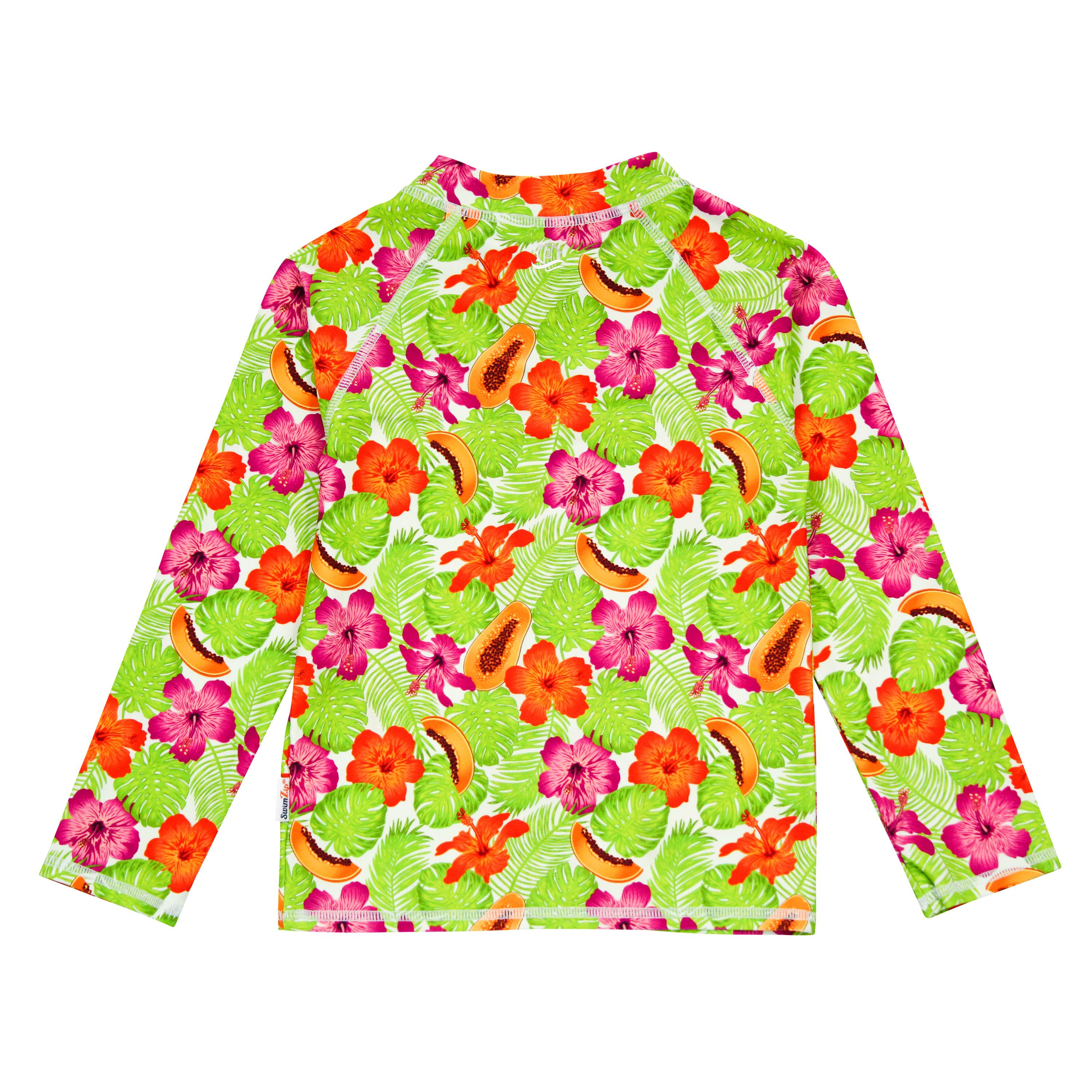 UPF 50+ Kids Long Sleeve Rash Guard Swim Shirt with Zipper - Sun Protection Swimwear for Boys & Girls | Perfect for Beach, Pool & Water Sports