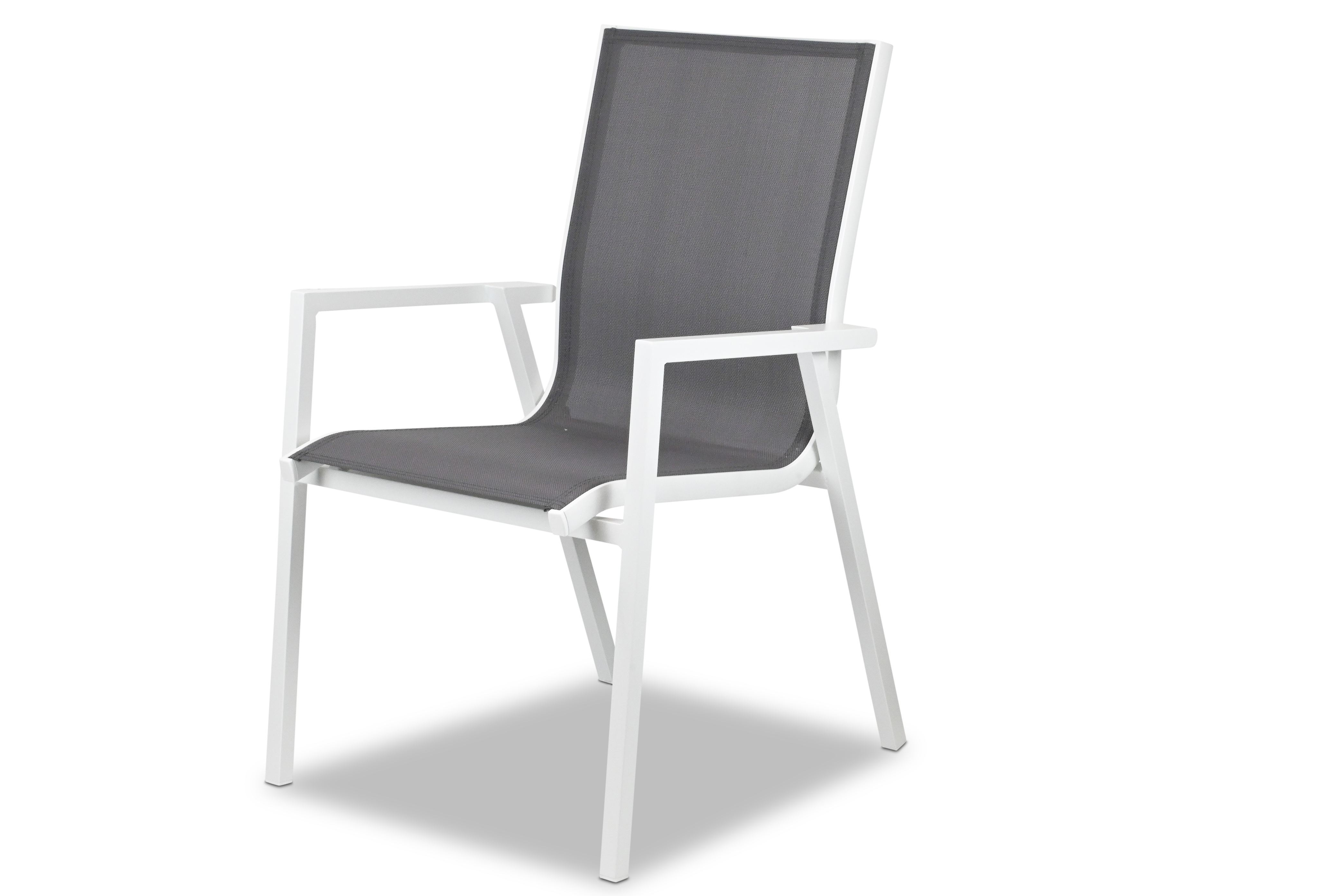 Arctic White 3-Piece Square Cafe Dining Set with Aluminum Chairs - Perfect for Small Spaces, Patios, and Modern Restaurants