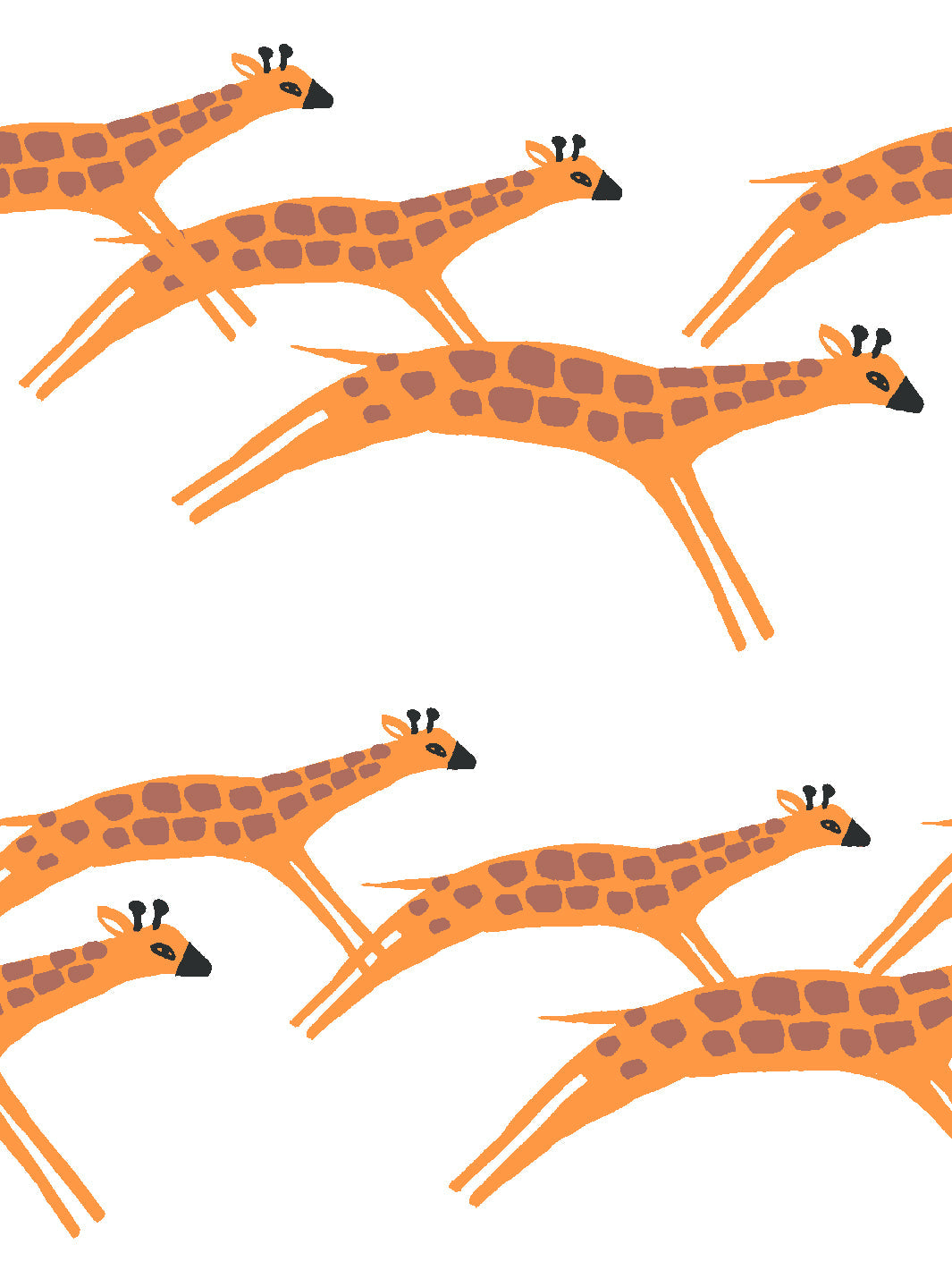 Galloping Giraffes Wallpaper by Tea Collection - White Nursery Wall Decor for Baby Rooms & Kids Bedrooms