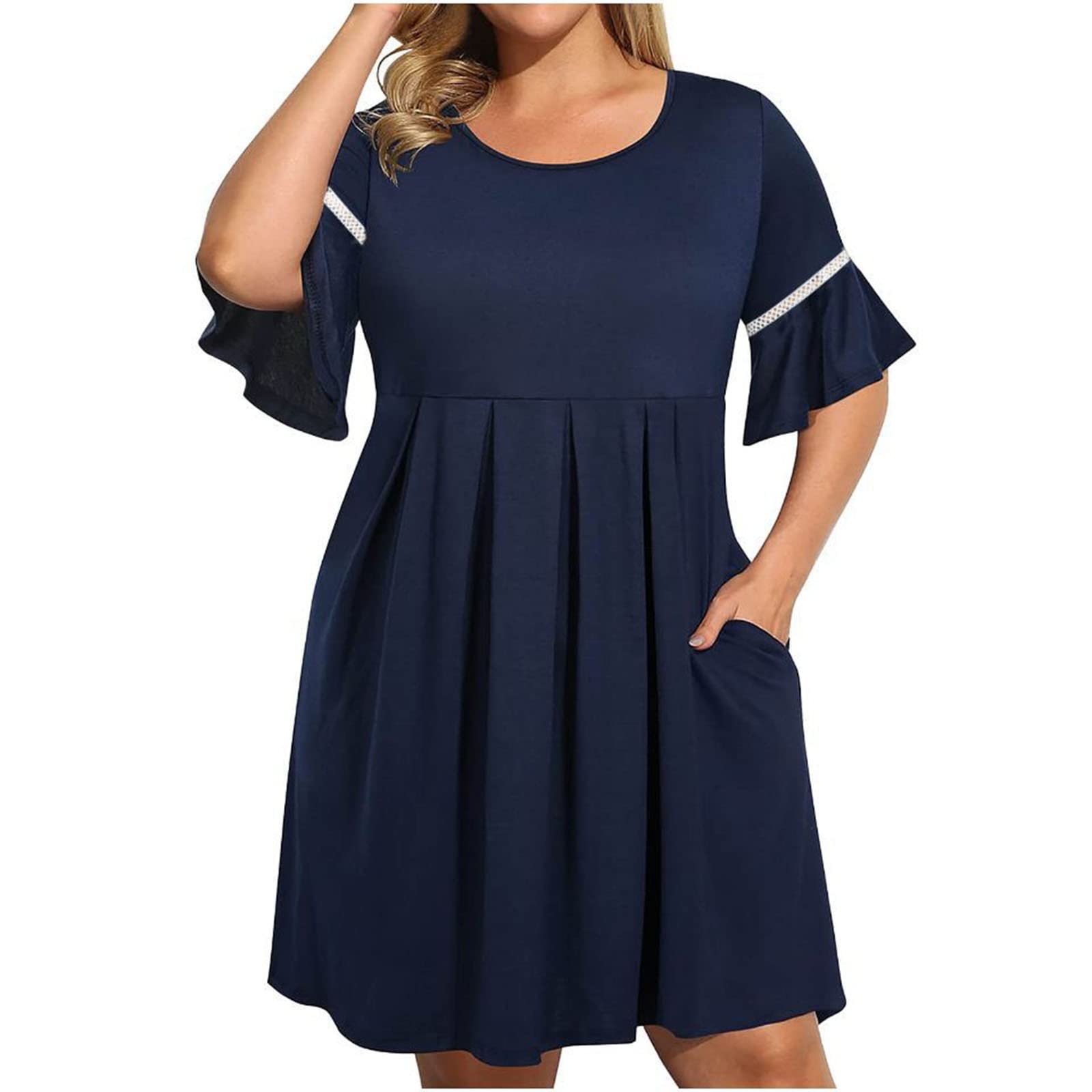 Elegant Plus Size Fall Dresses for Women - Round Neck Casual & Party Wear for Work, Summer & Special Occasions | Perfect for Office, Date Night & Seasonal Events
