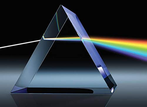 Kids Retailgenics 50x50mm White Solid Prism Glass - Perfect for Science Experiments, Light Refraction Projects & Educational STEM Activities