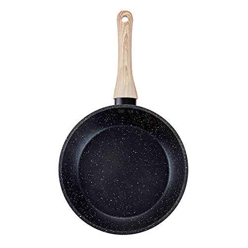 Premium 26cm Stone Wok Non-Stick Frying Pan - Induction Compatible Skillet for Gas & Electric Stoves - Perfect for Stir-Fry, Egg Pancakes & Asian Cooking - Durable Kitchen Cookware for Home Chefs