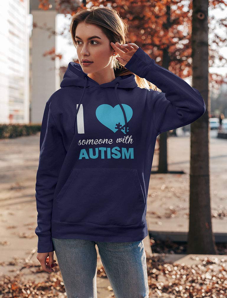 Autism Awareness Hoodie for Women - I Love Someone with Autism - Comfortable Pullover Sweatshirt for Autism Support & Advocacy - Perfect for Casual Wear, Fundraising Events & Awareness Campaigns