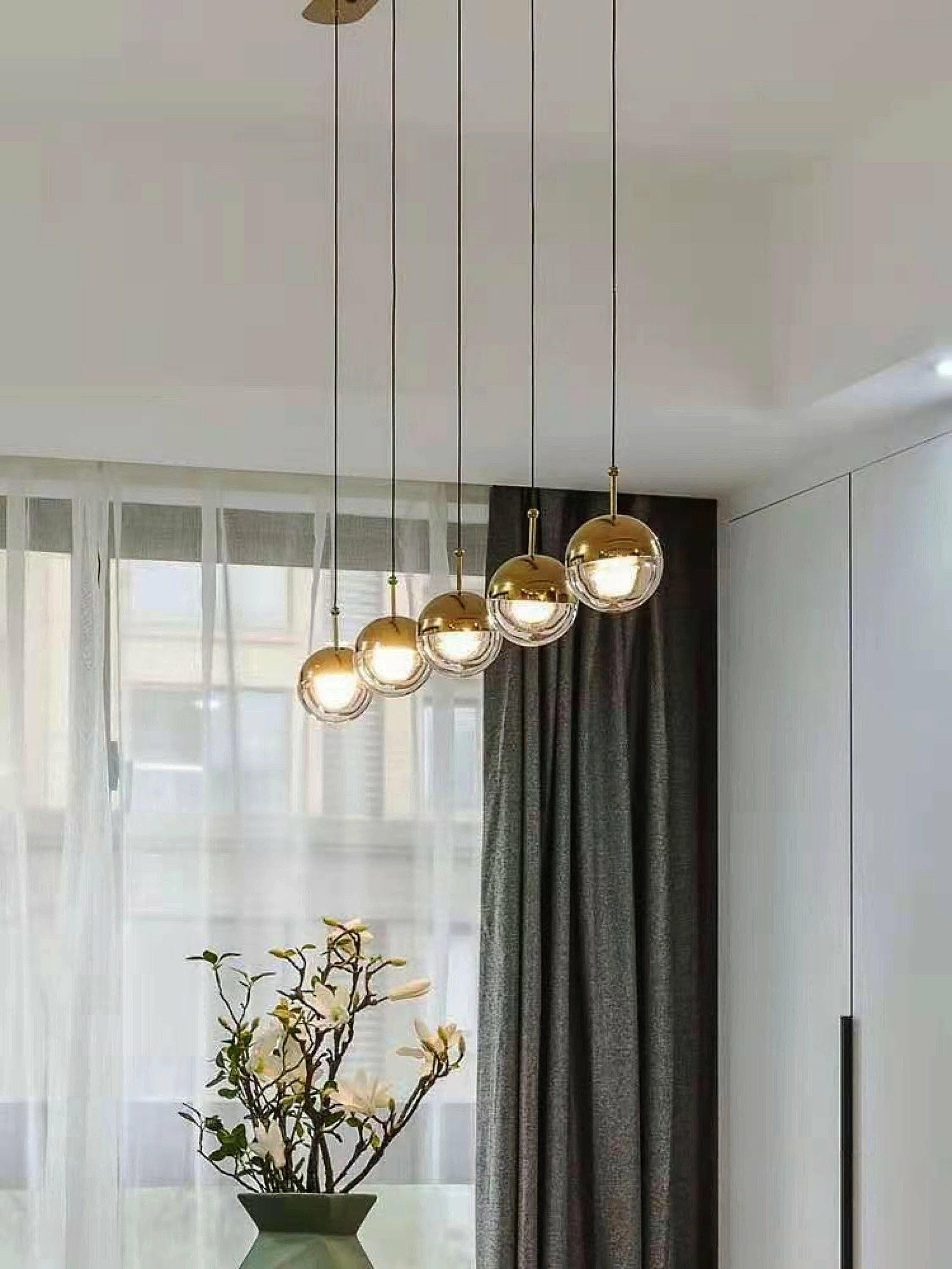 Dora Modern LED Pendant Light Fixture - Adjustable Hanging Chandelier for Kitchen Island, Dining Room, Bedroom & Living Room Lighting