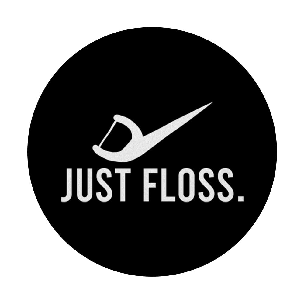 Just Floss Dental Pick Cleaner - Dentist Recommended Oral Hygiene Tool for Teeth Cleaning, Flossing & Plaque Removal - Perfect Dentist Gift & Travel Essential - PopSockets Swappable PopGrip for Phones & Tablets