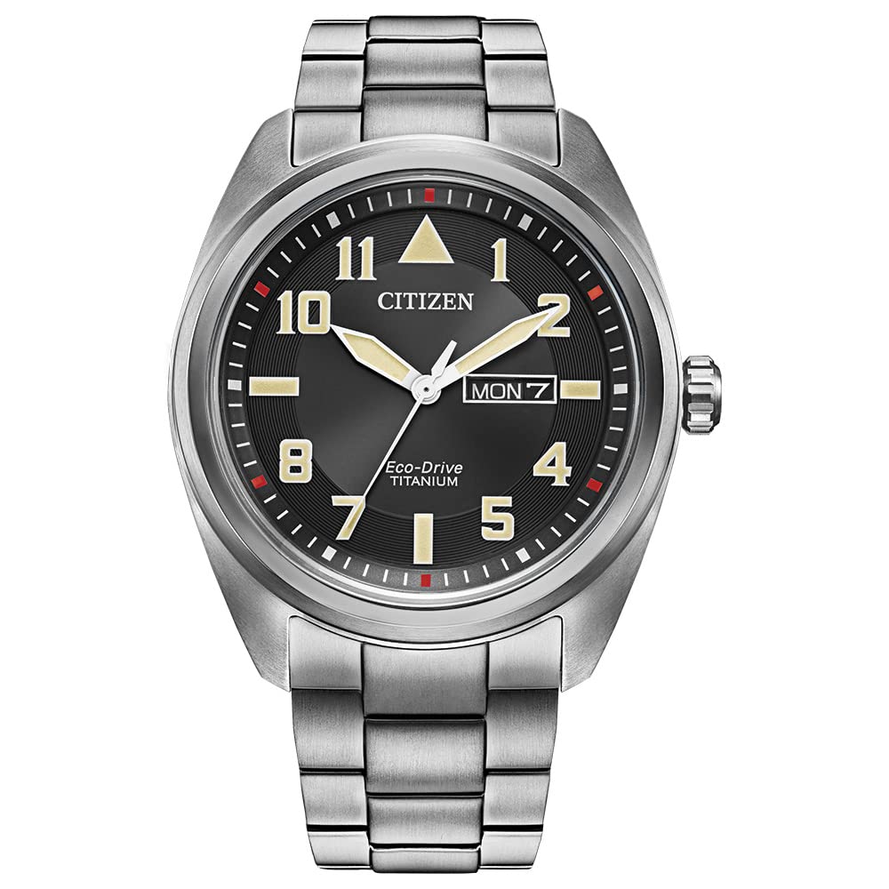 Citizen Men's Eco-Drive Sport Watch - Super Titanium® Arabic Dial, Sapphire Crystal, Day/Date Field Watch for Outdoor Activities & Casual Wear