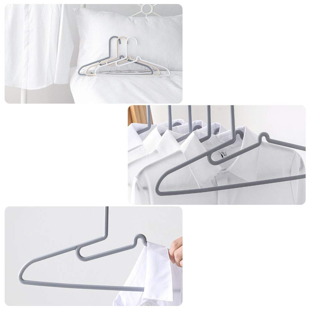 15 Pack Lightweight Plastic Clothes Hangers - Multi-Purpose Windproof Coat & Suit Hangers for Closet Organization, Travel & Laundry - Space Saving Durable Wardrobe Essentials