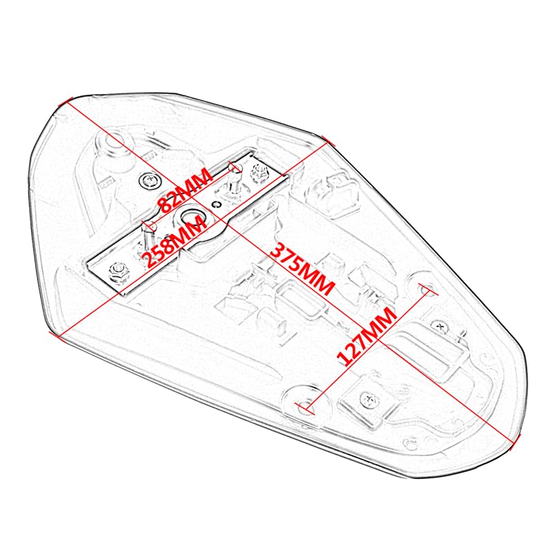 Suzuki GSX-8S GSX-8R GSX8S GSX8R GSX 8S 8R Motorcycle Rear Seat Cover & Solo Fairing Cowl - Matte Black (2023-2024 Models) - Perfect for Passenger Comfort & Bike Customization