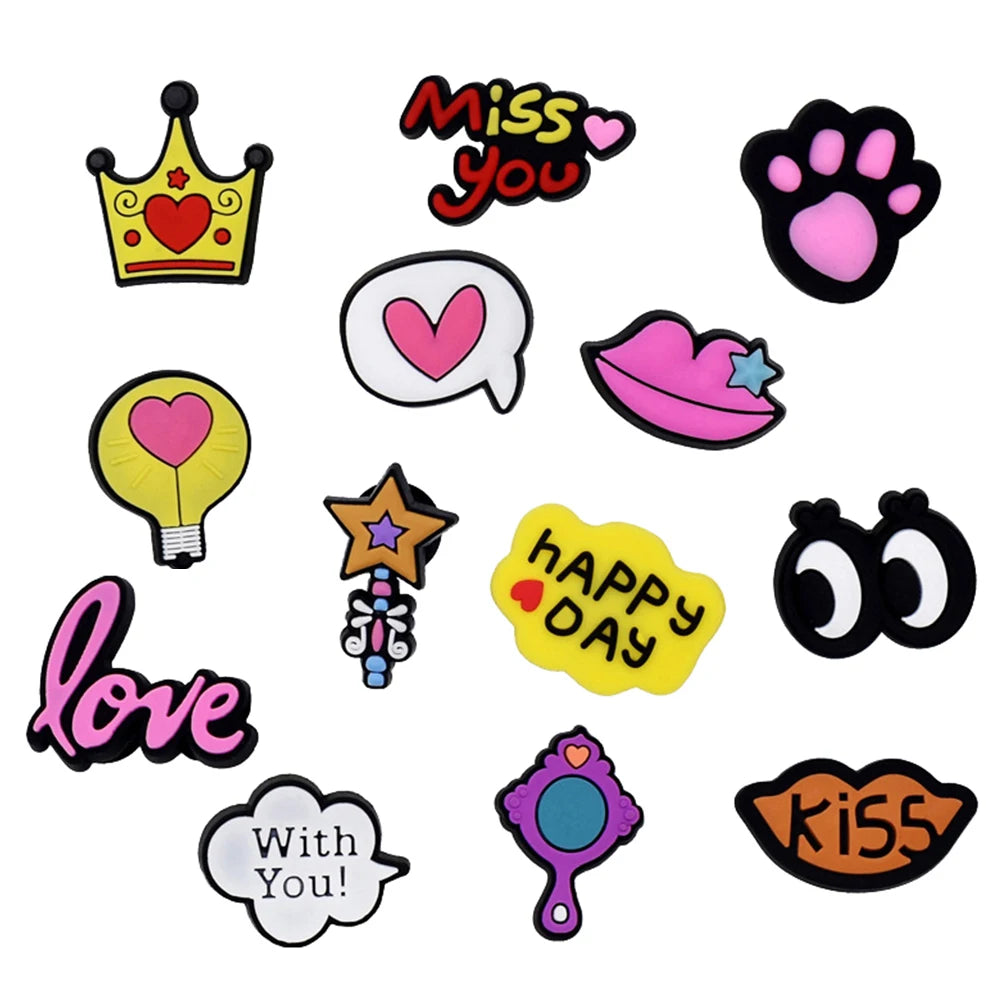 1Pcs PVC Shoe Charms Pin for Crocs - Fun Clog Bracelet Wristband Decorations for Kids & Adults - Perfect Party Favors & Gifts (Great for Birthdays, Beach Outings & DIY Fashion Accessories)