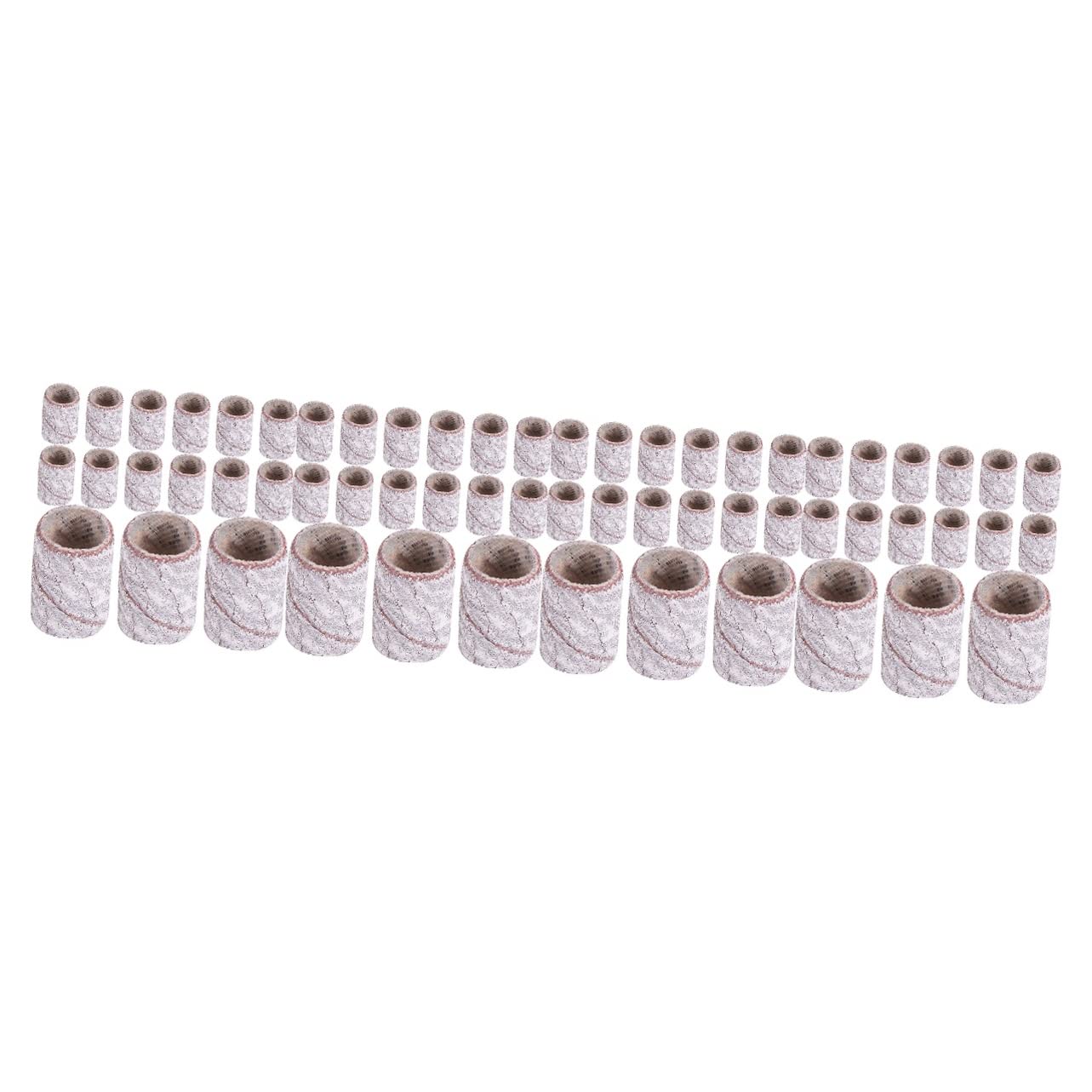 800 Pcs White Sand Nail Art Sanding Bands - Fine Grit Nail Drill Sanding Sleeves for Professional Manicure & Pedicure | Perfect for Nail Polish Removal, Shaping & Smoothing Nails at Home or Salon