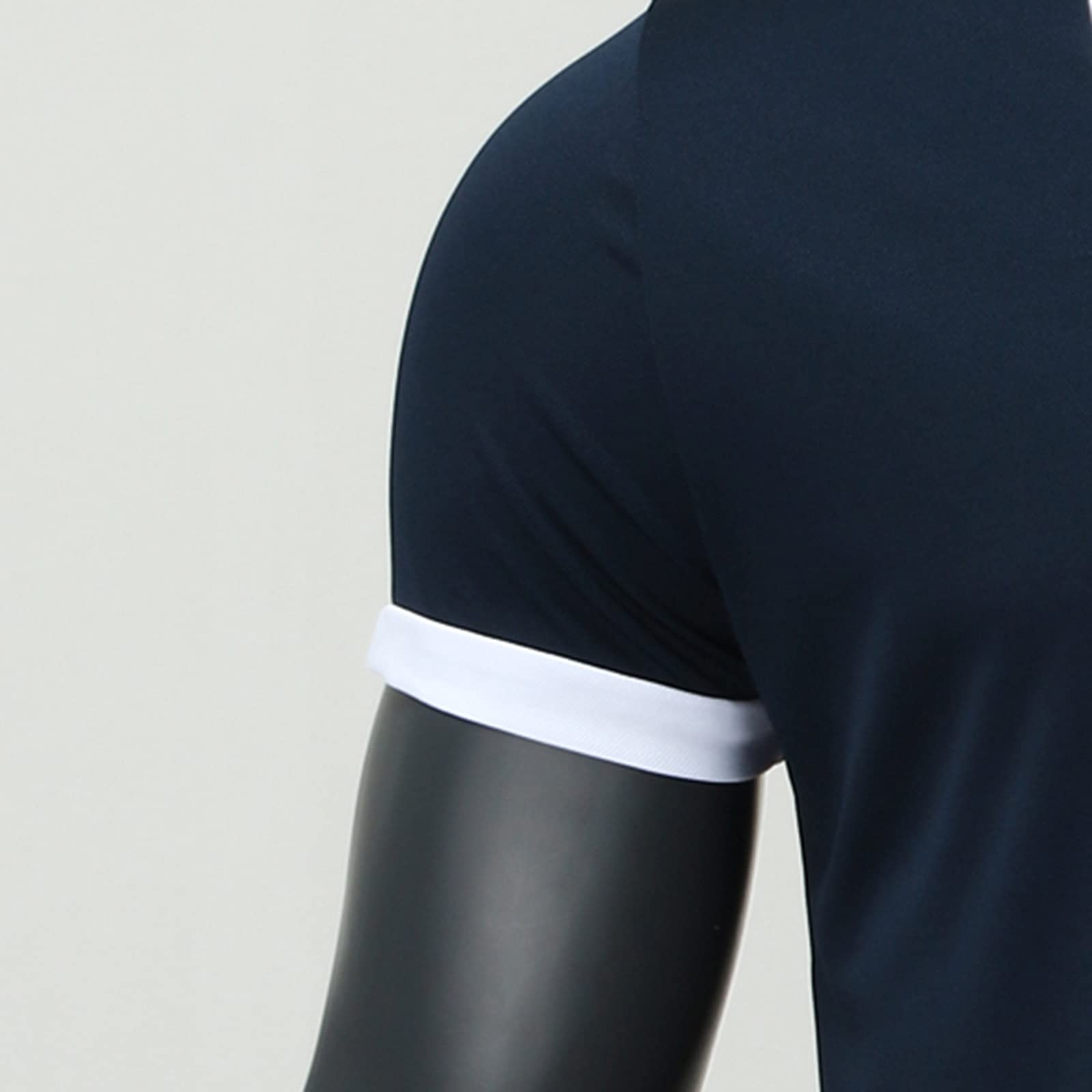 Men's Casual Polo Shirt Short Sleeve with Zipper - Summer Slim Fit Printed T-Shirt with Turn-Down Collar for Golf & Outdoor Activities | Breathable Comfort for Sports, Work & Leisure