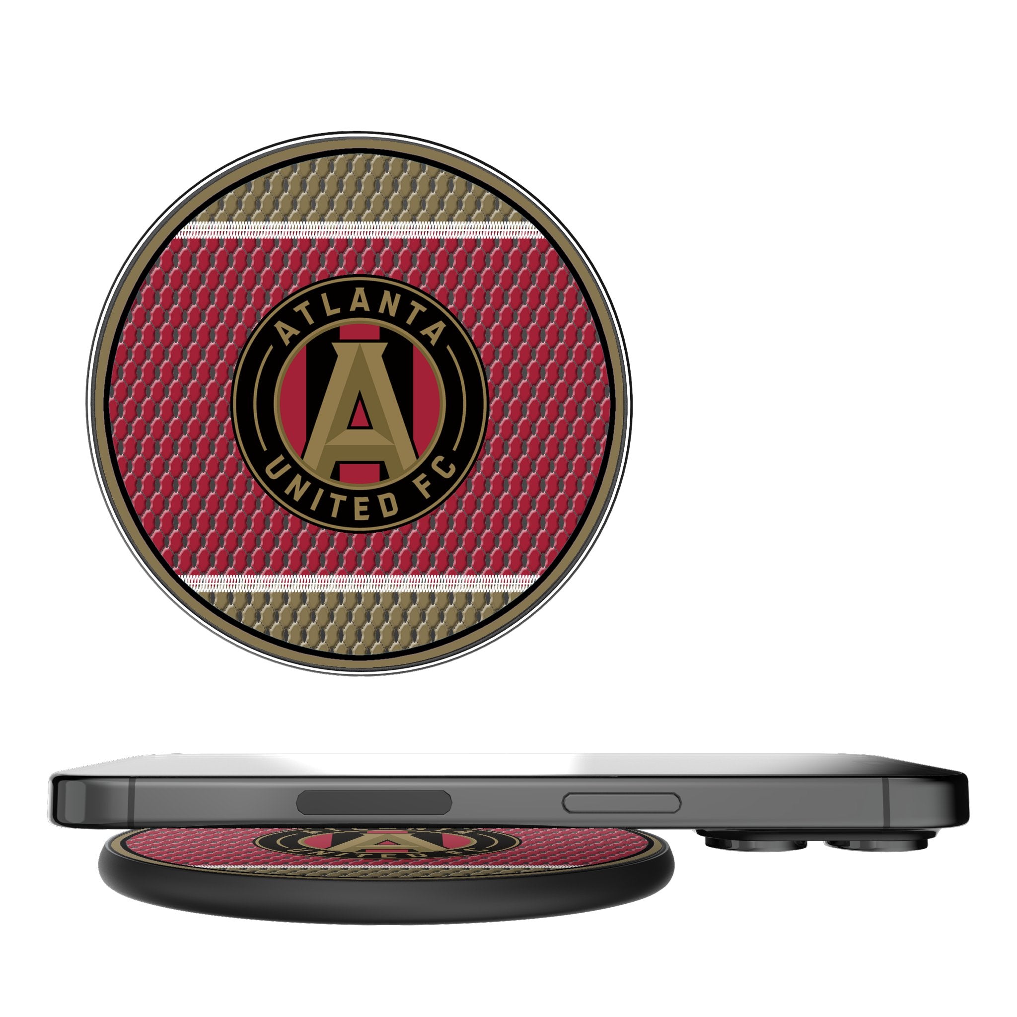 Atlanta United FC 15W Fast Wireless Charger - Qi-Certified Phone Charging Pad for iPhone, Samsung, Galaxy - Perfect for Home, Office, and Car Use