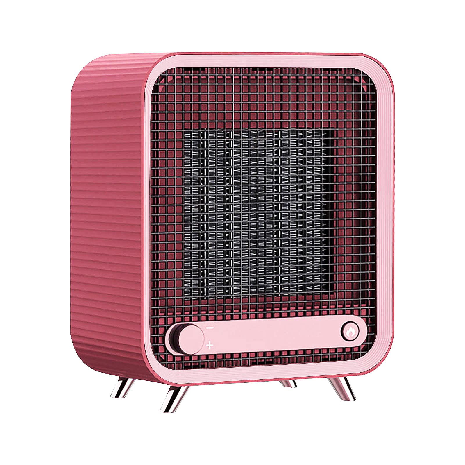 Taidkiou 500W Portable Mini Space Heater - Quiet Electric Heater with Overheat & Tip-Over Protection, 6.3x5.12x3.03 Inches - Perfect for Home, Office, Bedroom & Small Spaces (Pink) - Stay Warm While Working, Sleeping or Relaxing