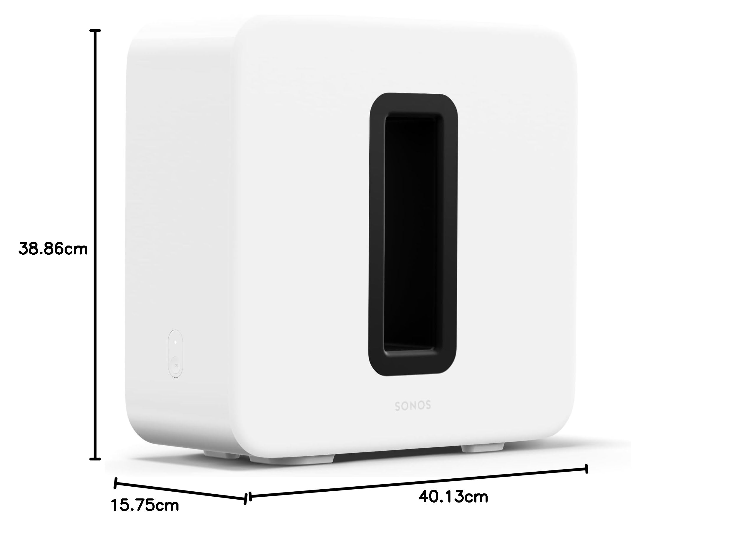 Sonos Sub (Gen 3) Wireless Subwoofer - Powerful Deep Bass Sound System for Home Theater, Music & Movies - White - Perfect for Living Rooms, Home Theaters & Entertainment Spaces