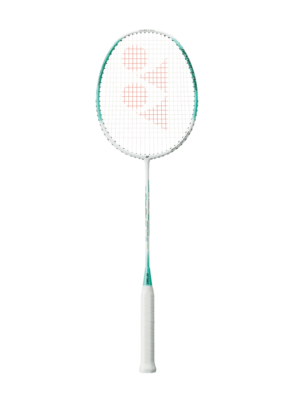 Yonex Nanoflare 001 Feel White/Mint Badminton Racket - Prestrung Professional Badminton Racquet for Advanced Players - Perfect for Tournaments & Training Sessions