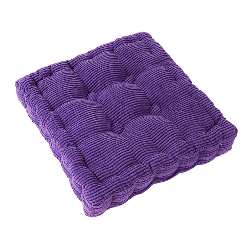 Premium Thick Square Seat Cushion - Comfortable Office Chair & Floor Pillow for Home, Garden, Sofa - Supportive Back & Hip Pain Relief - Soft Purple Home Decor (Perfect for Meditation, Reading & Relaxing)