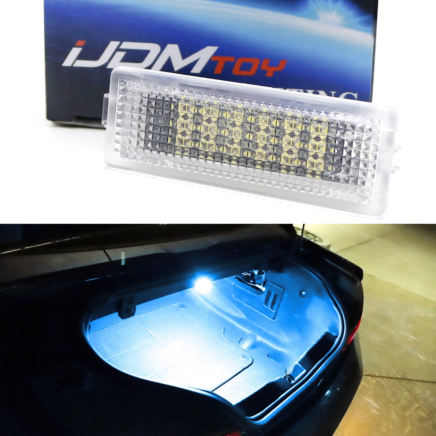 2W Ice Blue Full LED Trunk Cargo Area Light for Ford Mustang Fusion Escape Focus - Upgrade Your Vehicle Lighting for Nighttime Visibility & Style