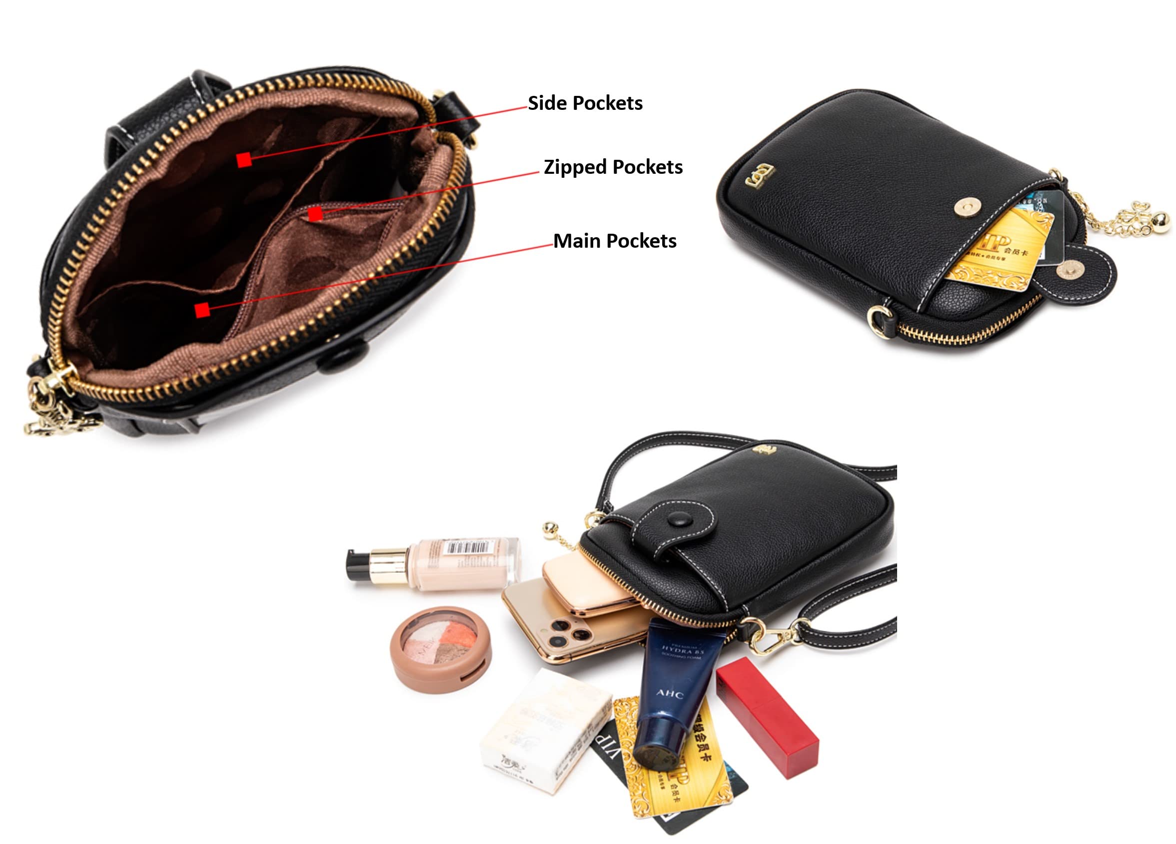ASLANA Touch Screen Phone Bag - Vertical Small Crossbody Purse for Women | RFID Blocking & Hands-Free Convenience | Perfect for Shopping, Travel & Daily Use
