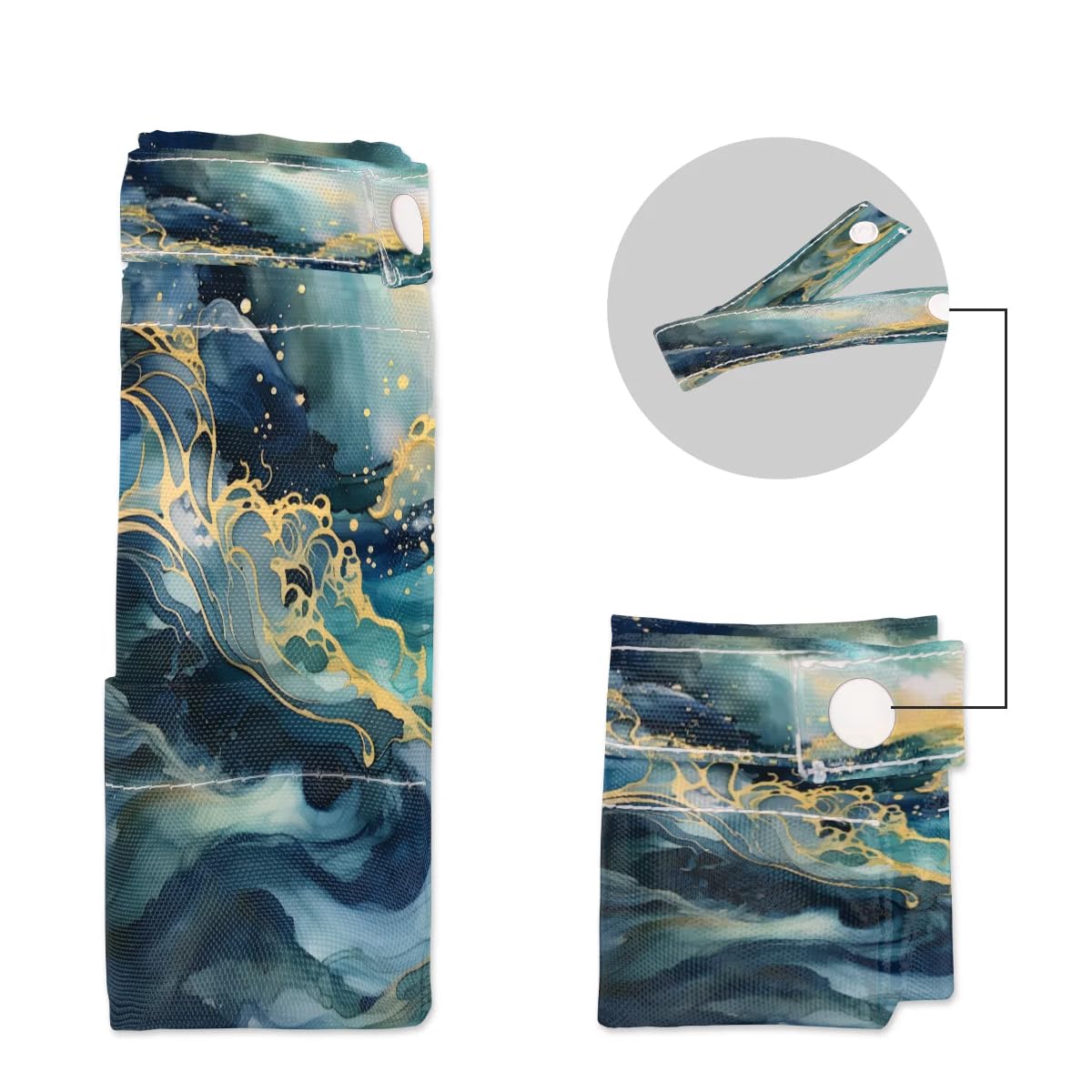 **2-Pack Waterproof Wet Dry Bag - Reusable Travel Laundry & Swimwear Organizer for Beach, Pool, Gym, Yoga - Boho Marble Design for Diapers, Bathing Suits & Clothes Storage**    *(Perfect for Travel, Sports, Baby Care & Daily Organization - Leakproof & Durable Fabric for Hassle-Free Use)*