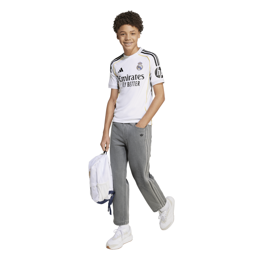 Official Real Madrid Youth Home Jersey 2025-2026 Season - Authentic Football Kit for Kids & Teens - Perfect for Matches, Training & Fan Support