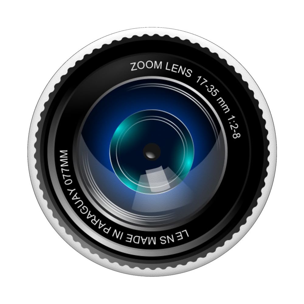 Professional Camera Lens for Photographers - Men & Women DSLR/Mirrorless PopSockets Adhesive PopGrip - Perfect for Travel, Vlogging & Outdoor Photography