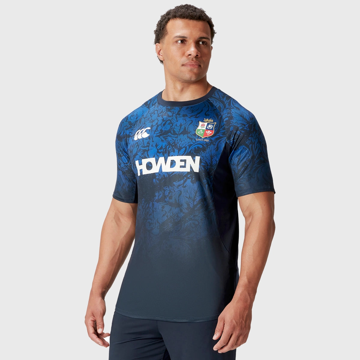 Canterbury British & Irish Lions Men's Superlight Performance T-Shirt - Navy Blue Rugby Jersey for Training & Match Days