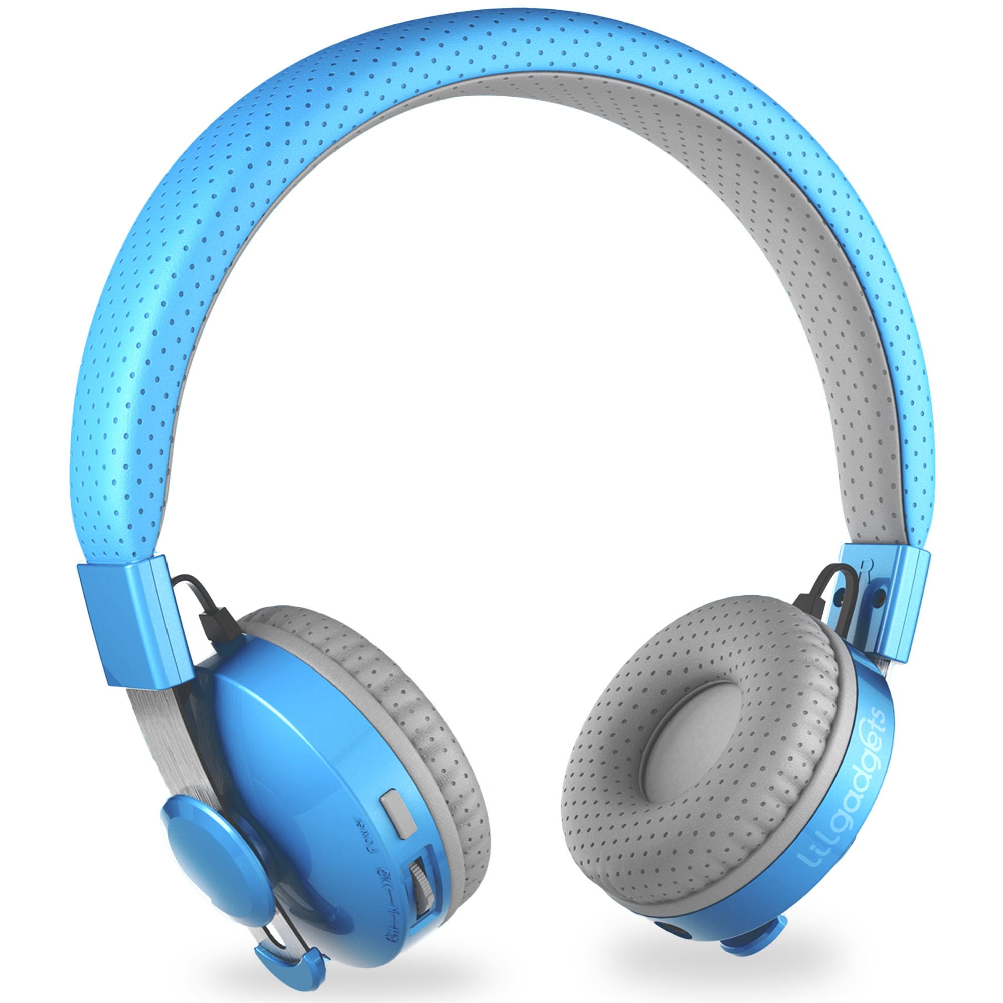 LilGadgets Untangled Pro Wireless Kids Headphones with Microphone - Volume Limited Safe Headphones for Children, SharePort Technology, SoftTouch Ear Cushions (Blue) - Perfect for School, Online Learning & Travel