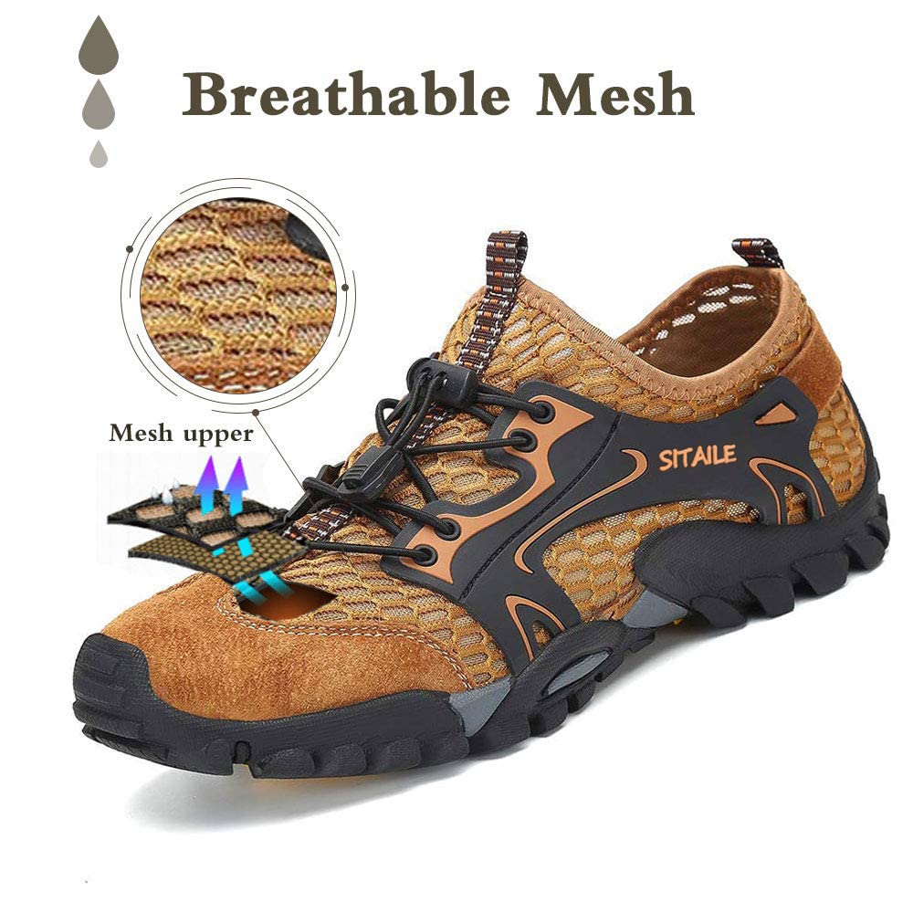 **Men's & Women's Quick-Dry Hiking Water Shoes - Barefoot Aqua Swim Shoes for Beach, Pool, Fishing & River Hiking - Lightweight Water Sandals for Outdoor Adventures**