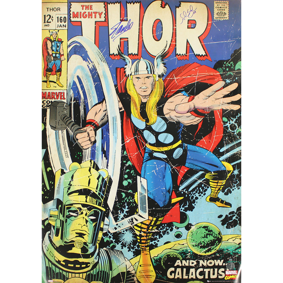 Stan Lee & Noah Syndergaard Autographed Thor Movie Poster 24x36 - Limited Edition Collectible for Marvel Fans & Sports Memorabilia - Perfect for Home Theater, Man Cave, or Comic Book Collection Display