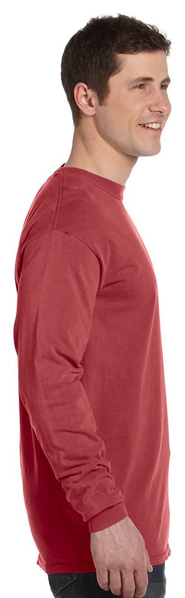 Comfort Colors Men's Long Sleeve T-Shirt | Soft Cotton Crewneck Tee | Style 6014 | Casual Wear & Layering Essential