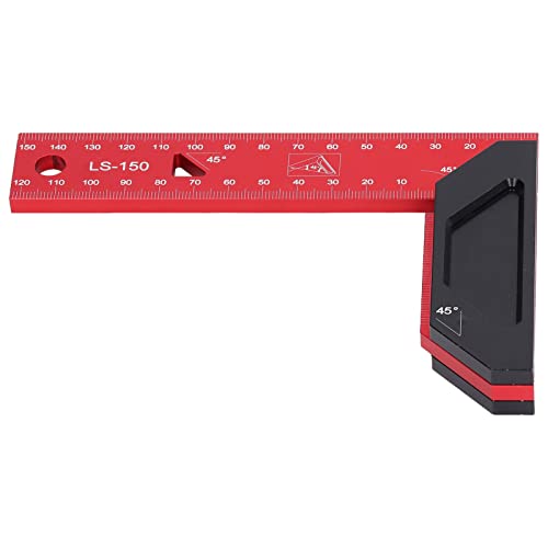 L-Shaped Ruler for Woodworking - Heavy Duty Aluminum Frame with Wear-Resistant Marking (150mm) - Perfect for Carpentry, DIY Projects & Precision Measuring