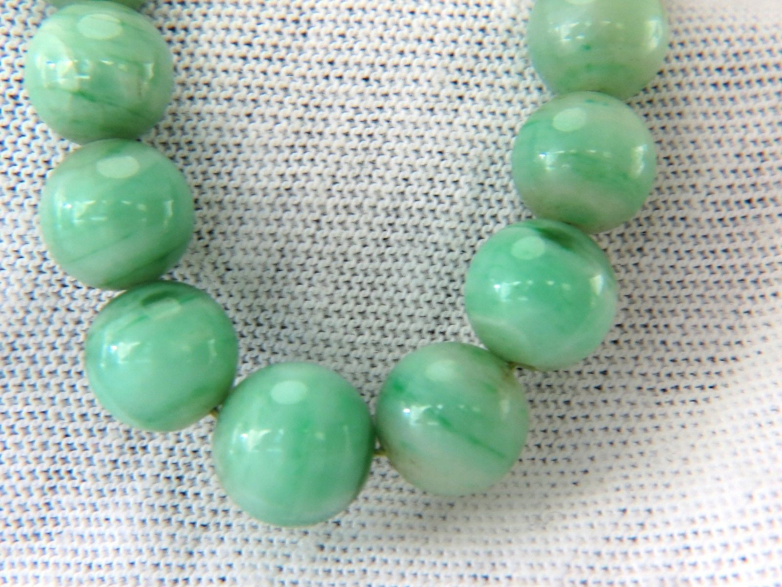 10.20mm Natural Green Jade Bead Necklace - 290ct GIA Certified Genuine Jade Jewelry for Women, Perfect for Weddings, Parties & Special Occasions