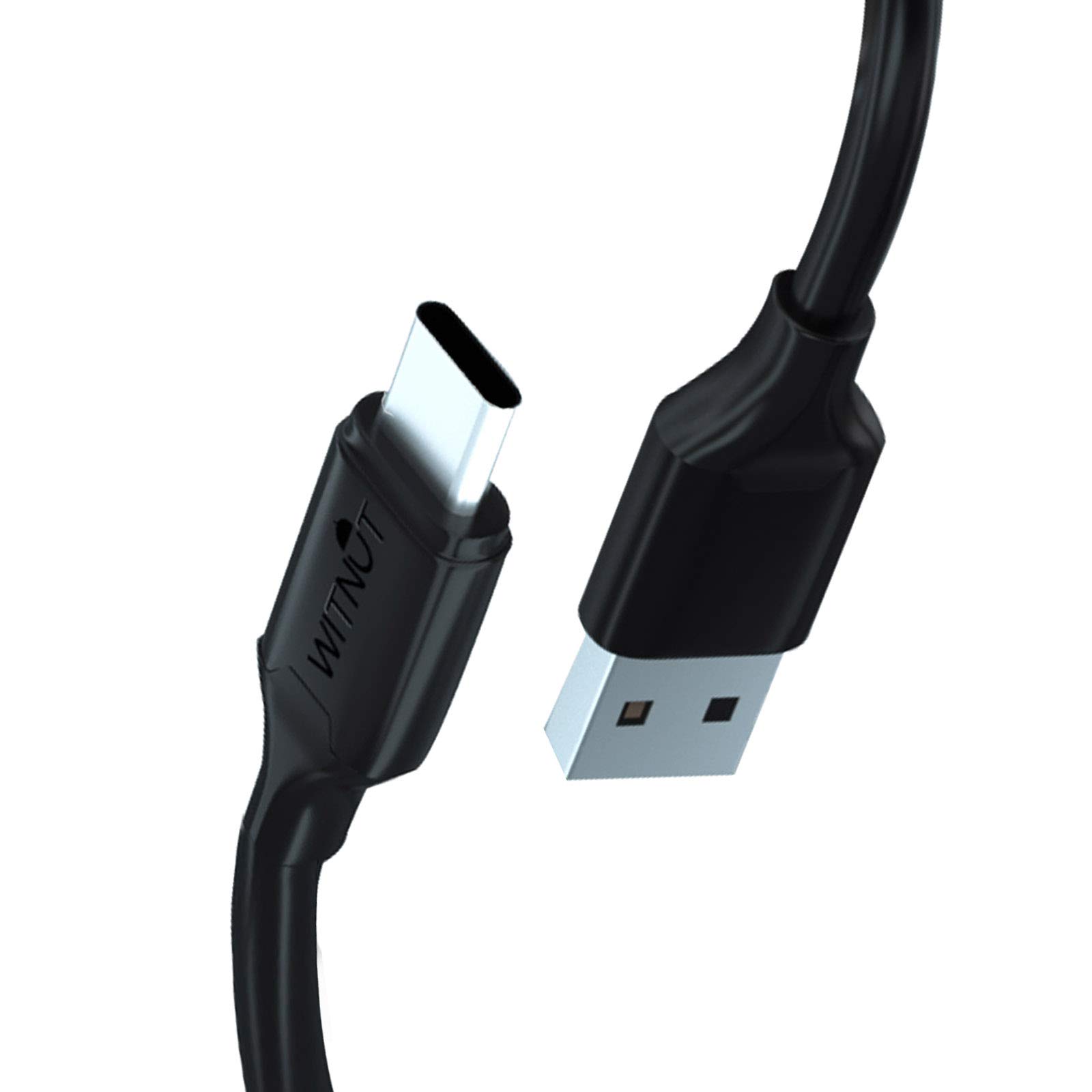 WITNUT 6.6ft USB Type C to USB A Fast Charging Cable 3A - Durable PVC Bending Resistant Cord - Compatible with Samsung Galaxy S20/S10/S9, LG V30/V20 & More USB C Devices - Perfect for Home, Office & Travel Charging