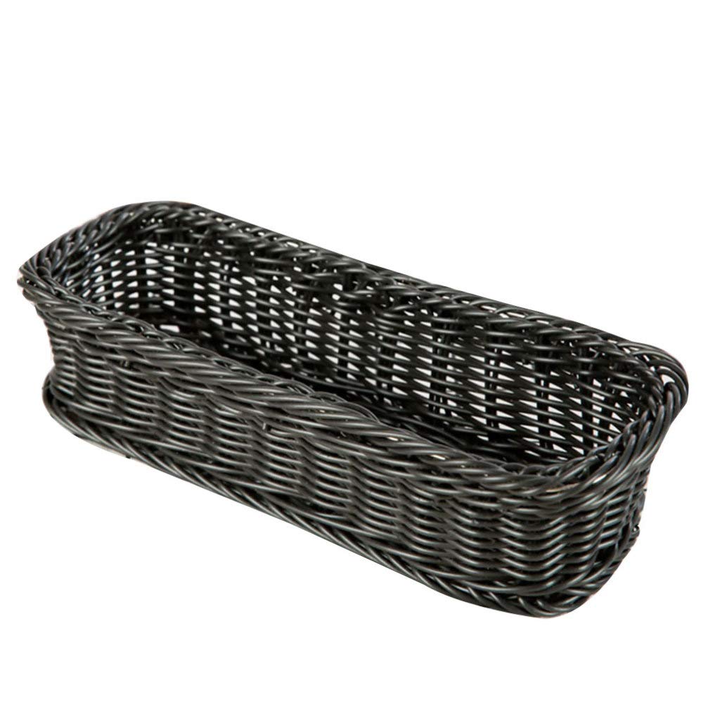 DOITOOL 1-Piece Silverware Organizer - Bamboo Woven Utensil Drawer Holder, Decorative Wicker Tray for Kitchen Storage & Dinnerware Organization | Perfect for Countertop, Pantry, and Dining Table Decor