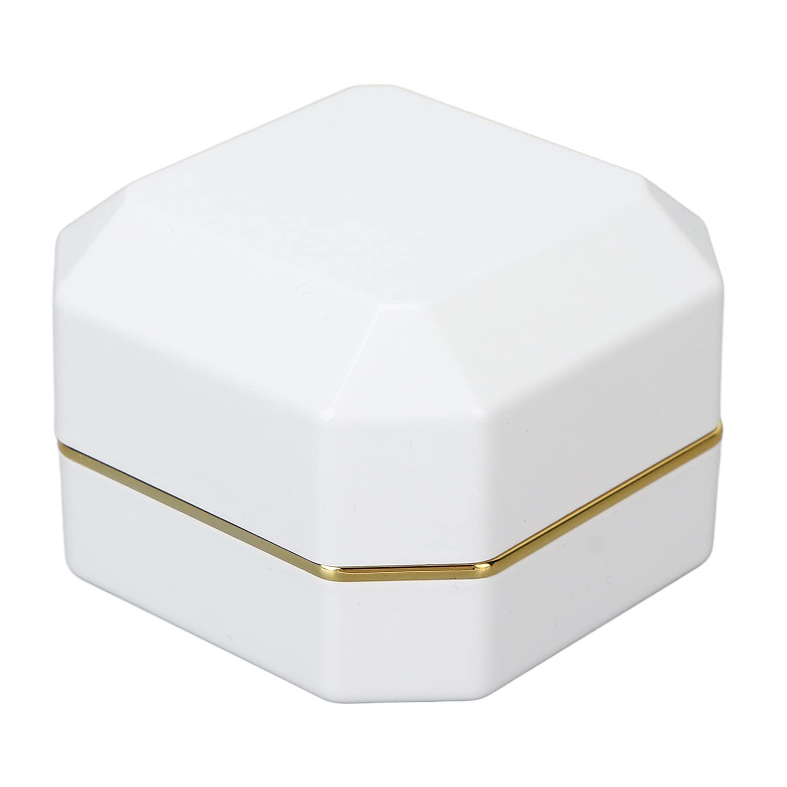 Elegant LED Light Wedding Ring Box - Small Luxury Proposal Engagement Ring Case for Wedding & Engagement (White) | Perfect for Proposals, Anniversaries & Special Moments