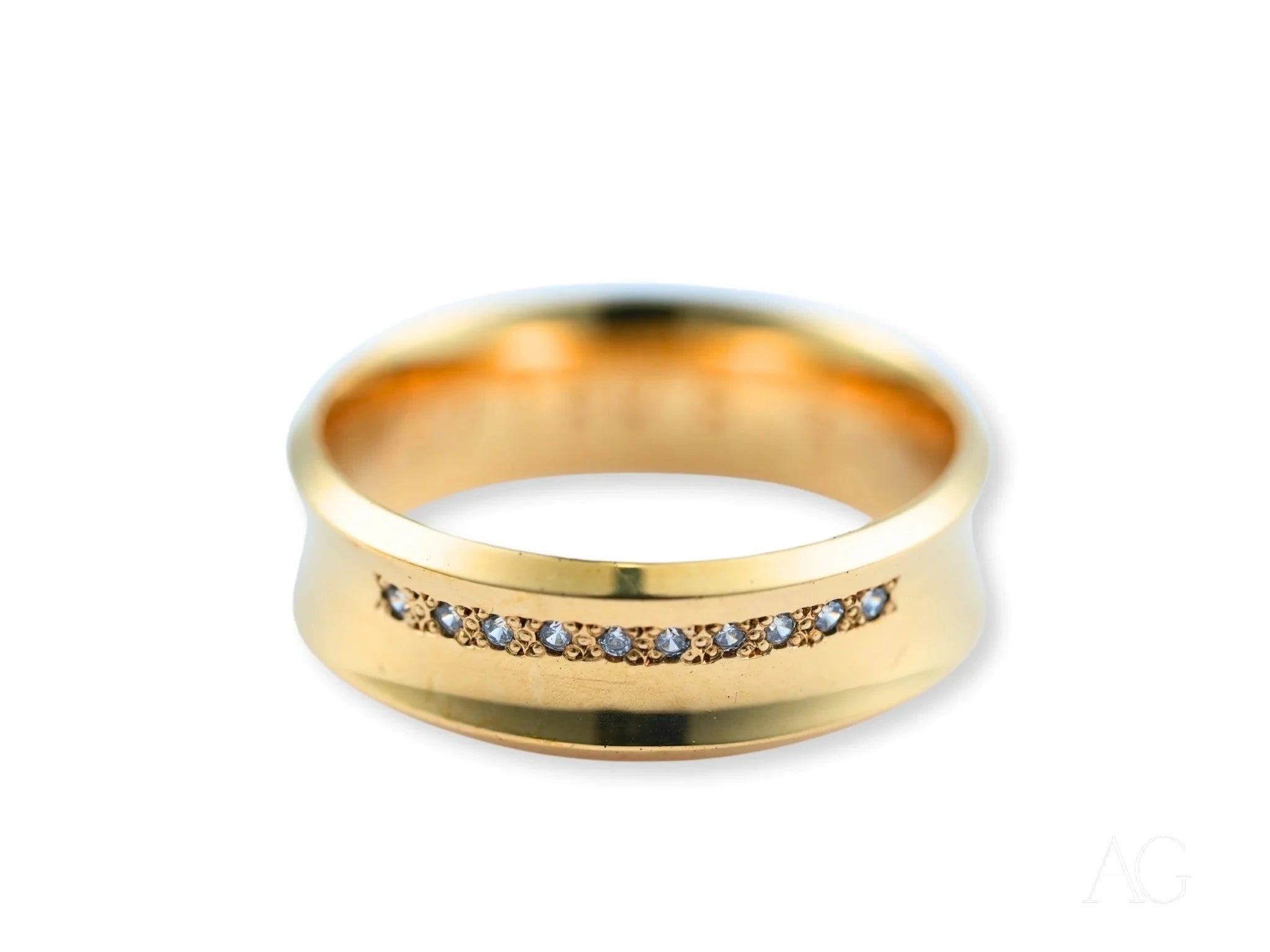 Luminous Path Wedding Band Ring - Elegant Glow in the Dark Bridal Jewelry for Weddings, Engagements & Romantic Occasions
