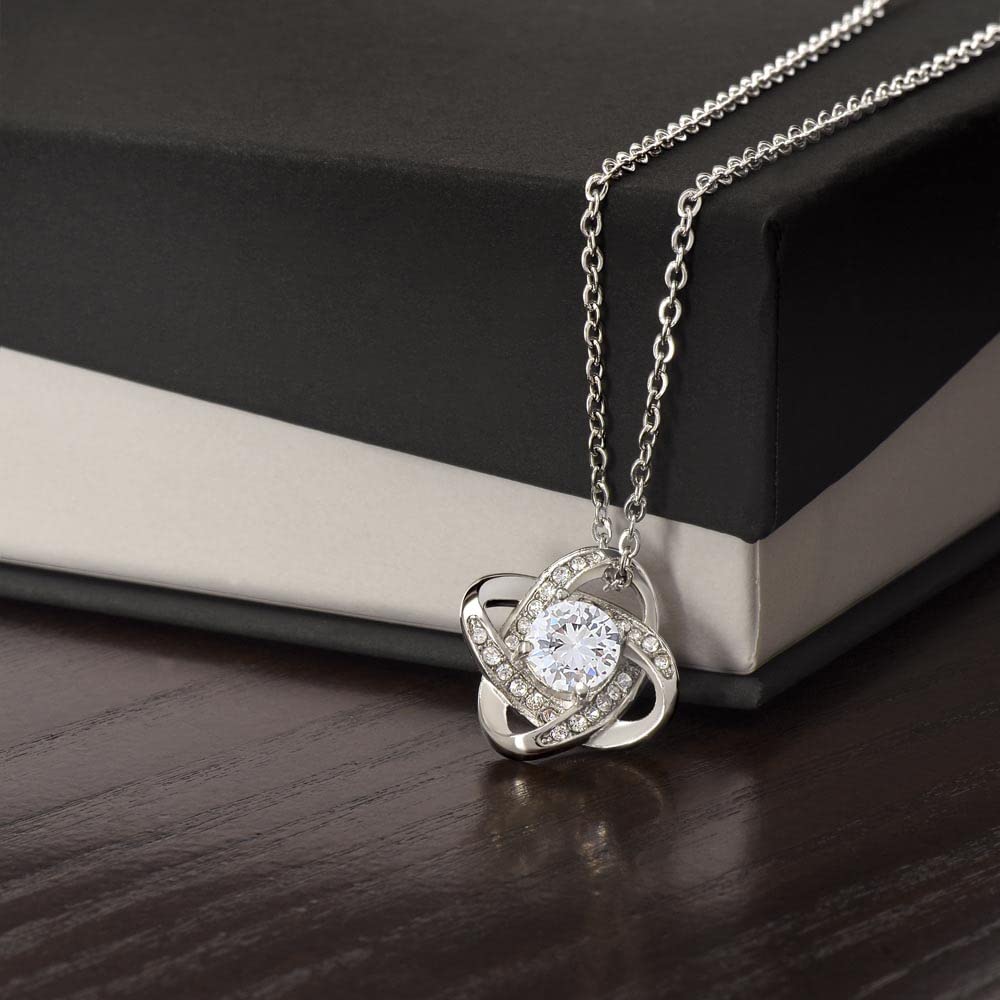 Class of 2024 Graduation Necklace - Two-Tone Love Knot Pendant Jewelry Gift for High School & College Graduates | Thoughtful Present for Women | Perfect for Commencement Ceremonies & Graduation Parties