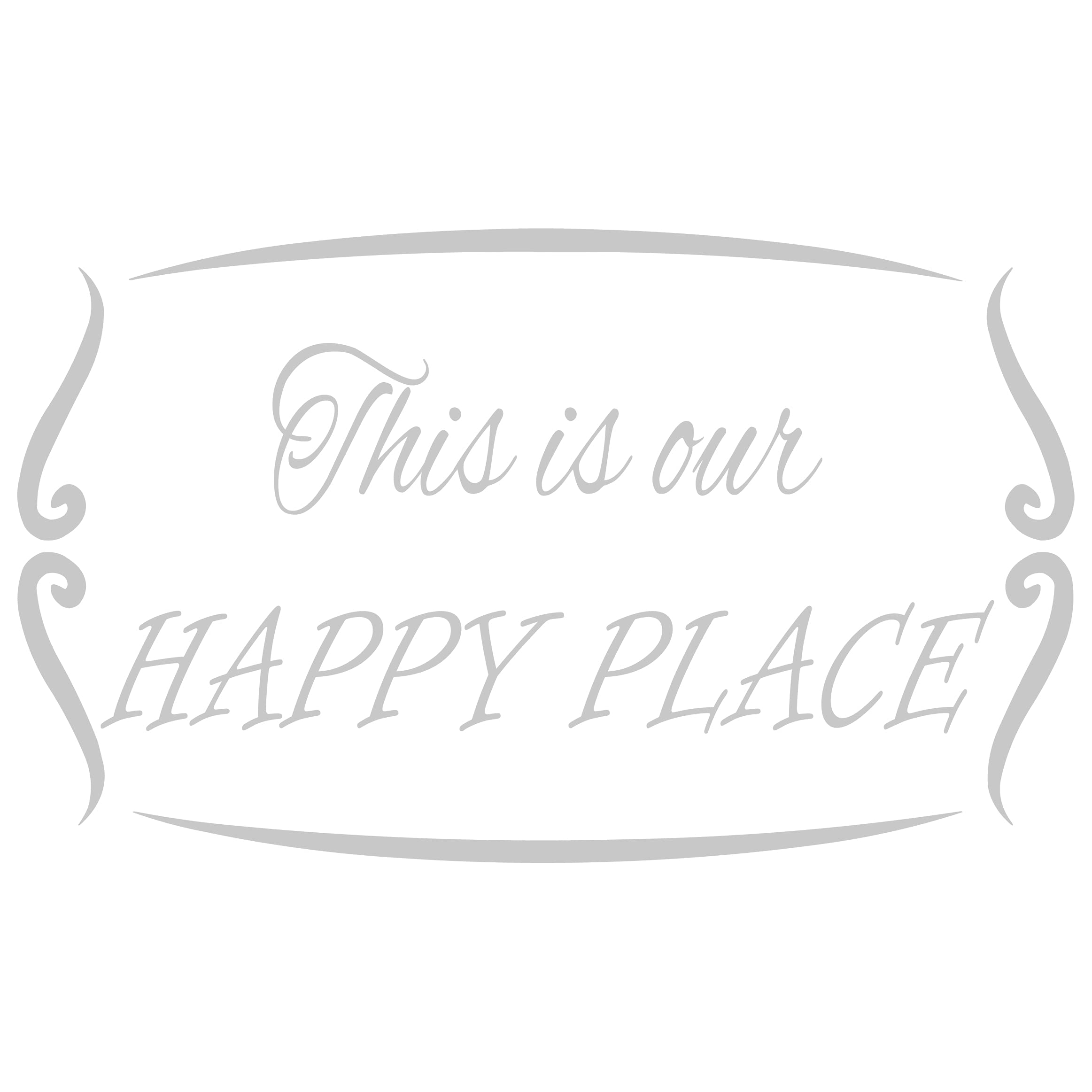 VWAQ Romantic Wall Decal - Silver Vinyl Wall Art Sticker (9