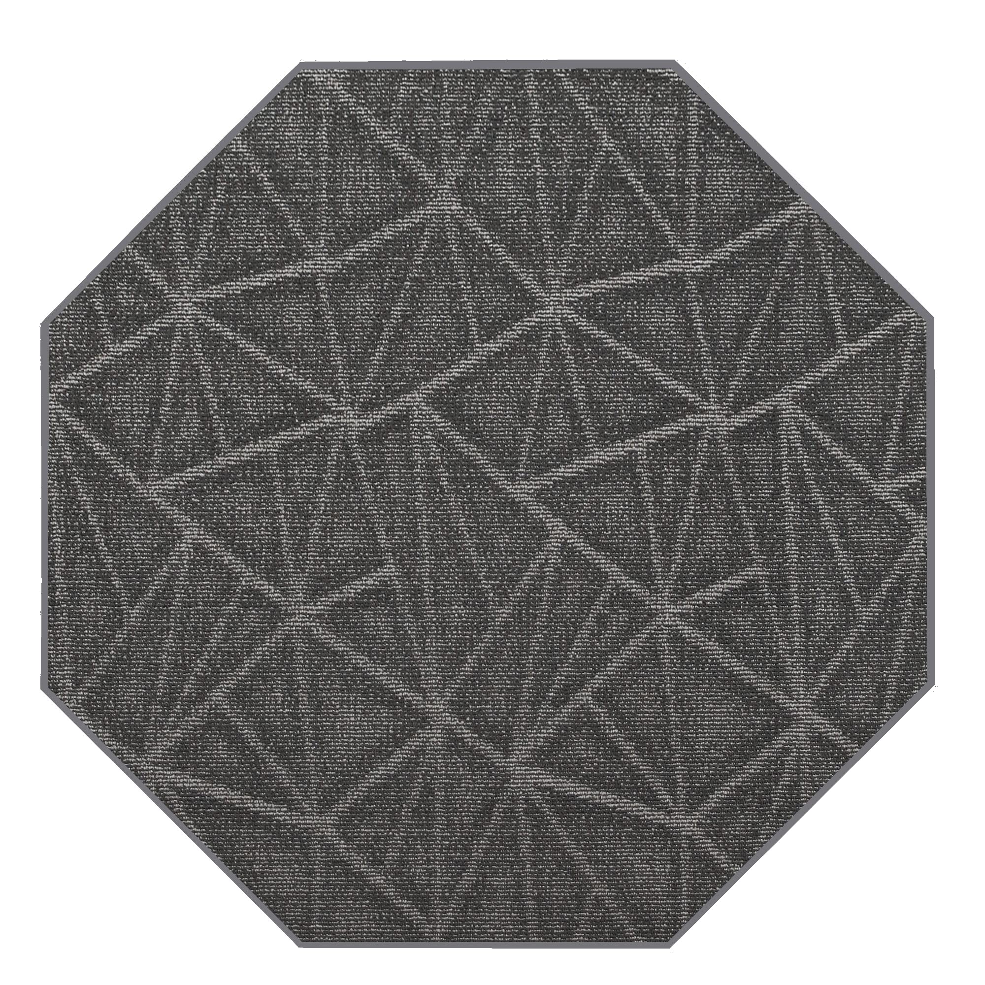 Modern Indoor/Outdoor Commercial Gray Area Rug - Baby Nursery Mat, Living Room & Playroom Rug - USA Made 12' Octagon Rug for Home, Office & Commercial Spaces