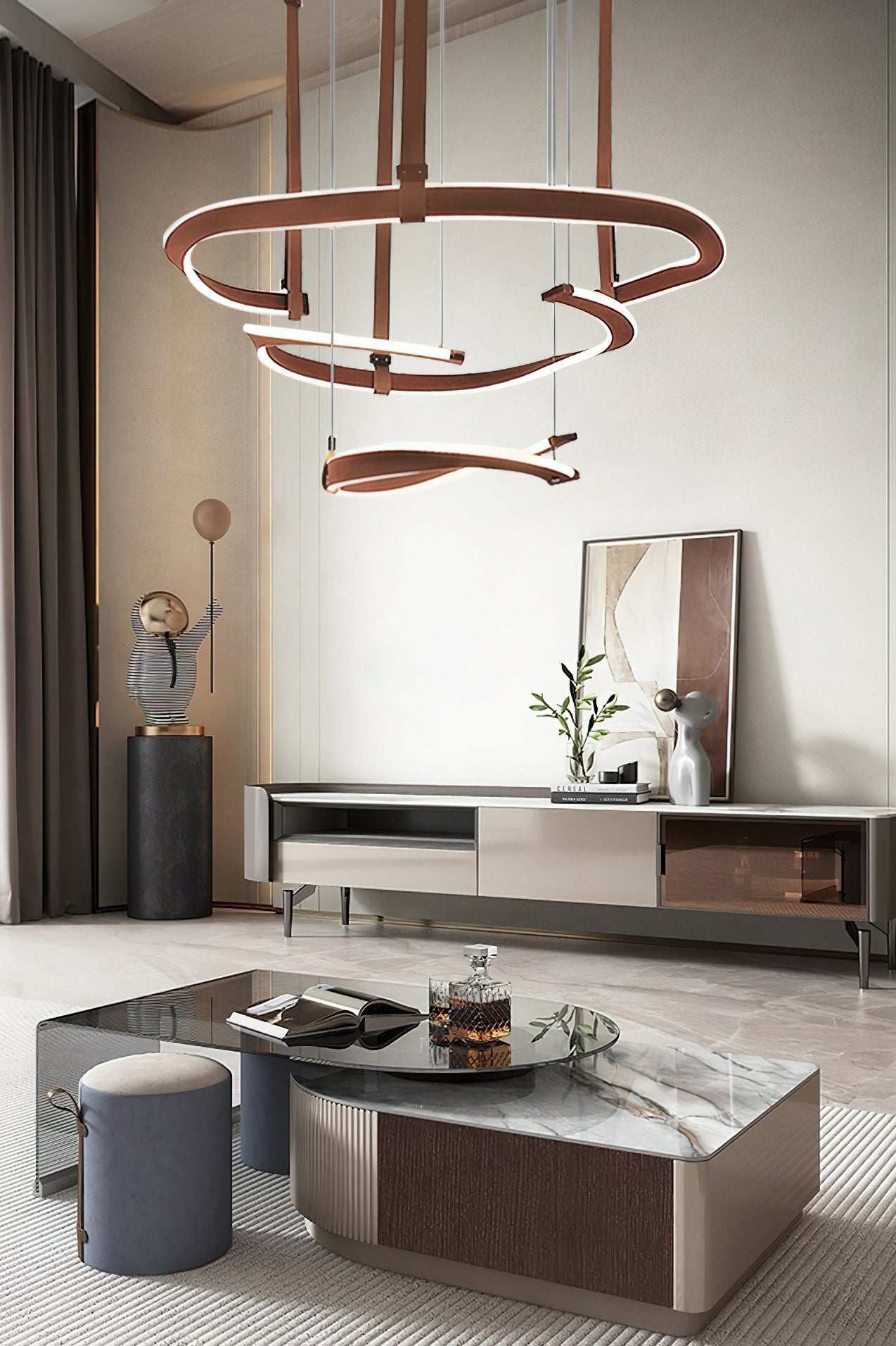 Finopi Elegant Crystal Chandelier - Modern Ceiling Light Fixture for Dining Room, Living Room & Bedroom | Perfect for Home Decor & Wedding Venue Lighting