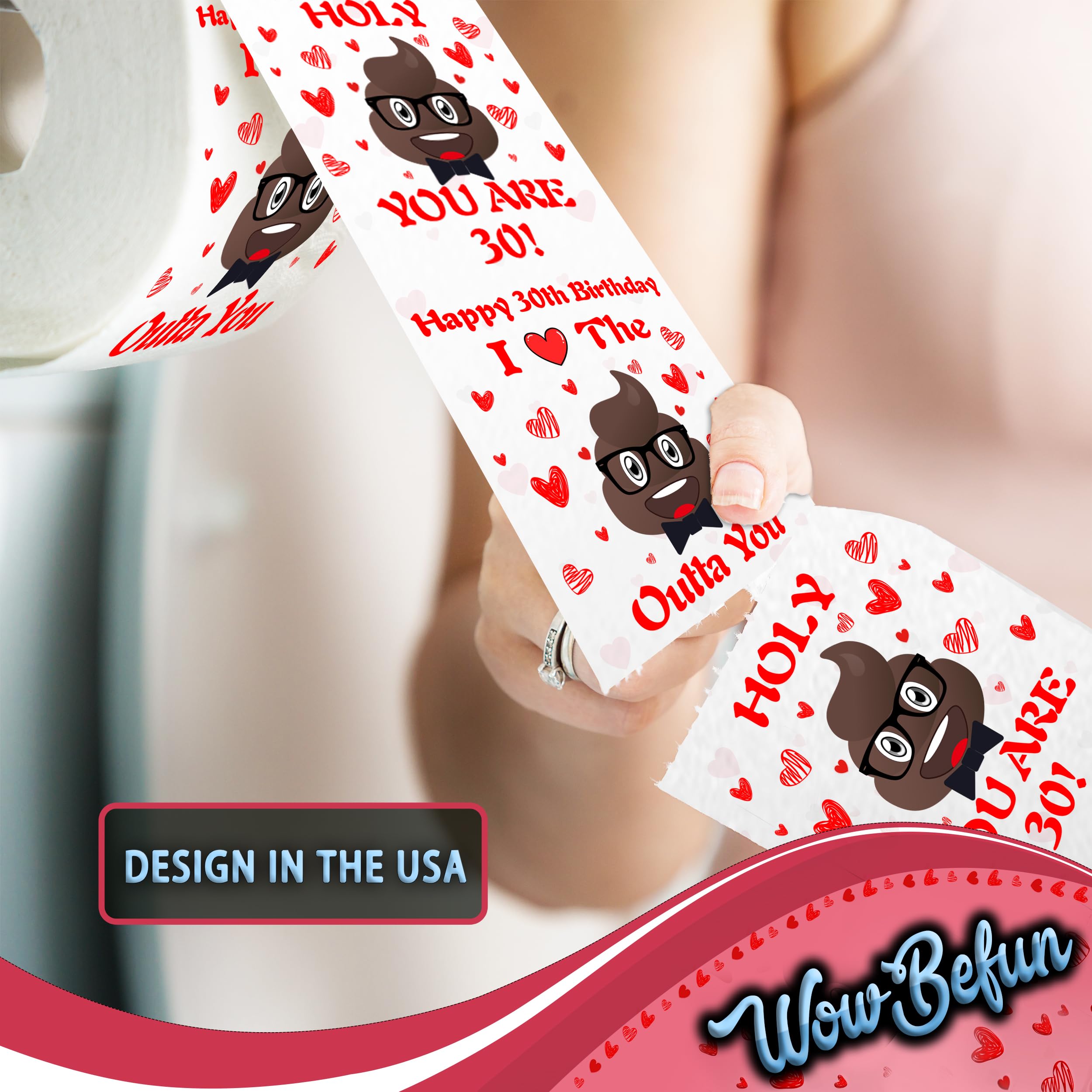 30th Birthday Toilet Paper - Fun & Unique 30th Birthday Gifts for Men & Women - 30th Birthday Party Decorations & Favors - Perfect for 30th Birthday Parties, Gag Gifts & Milestone Celebrations